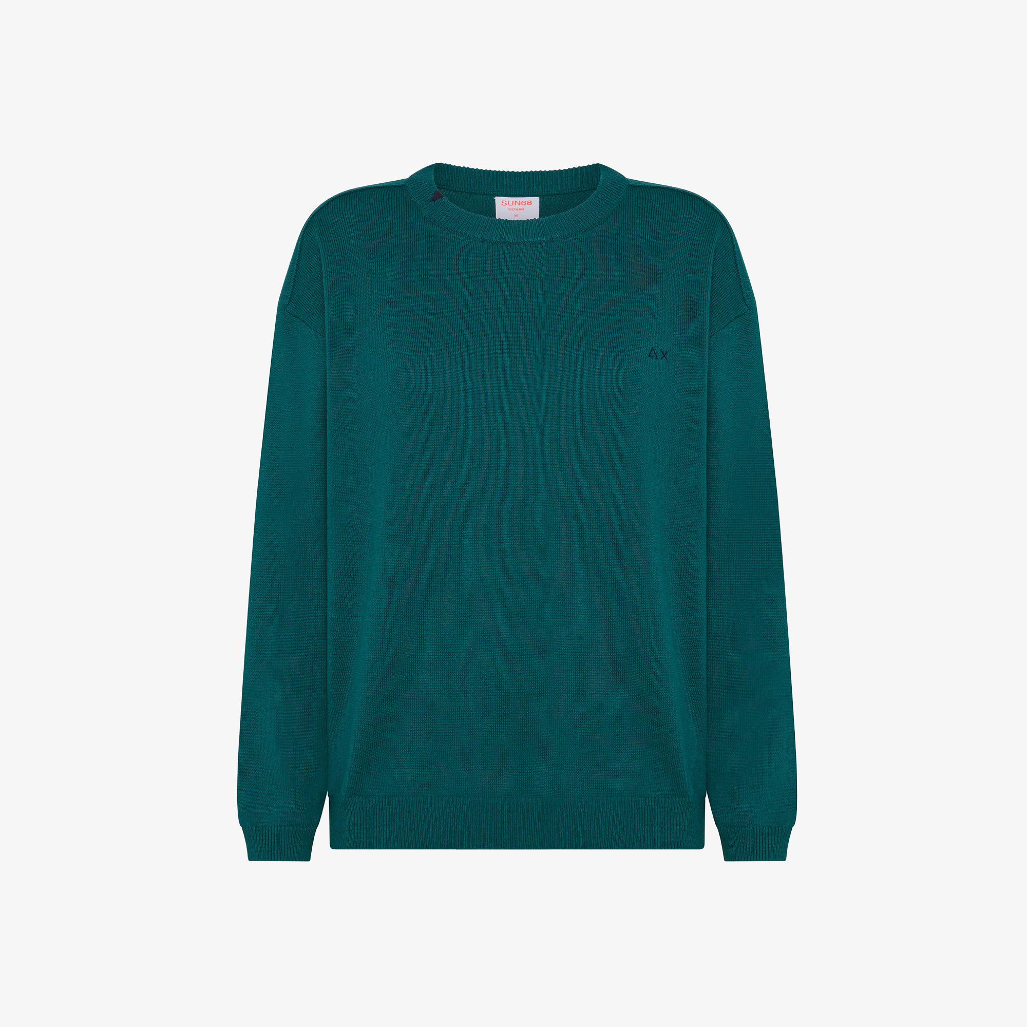 ROUND NECK SOLID L/S ENGLISH GREEN