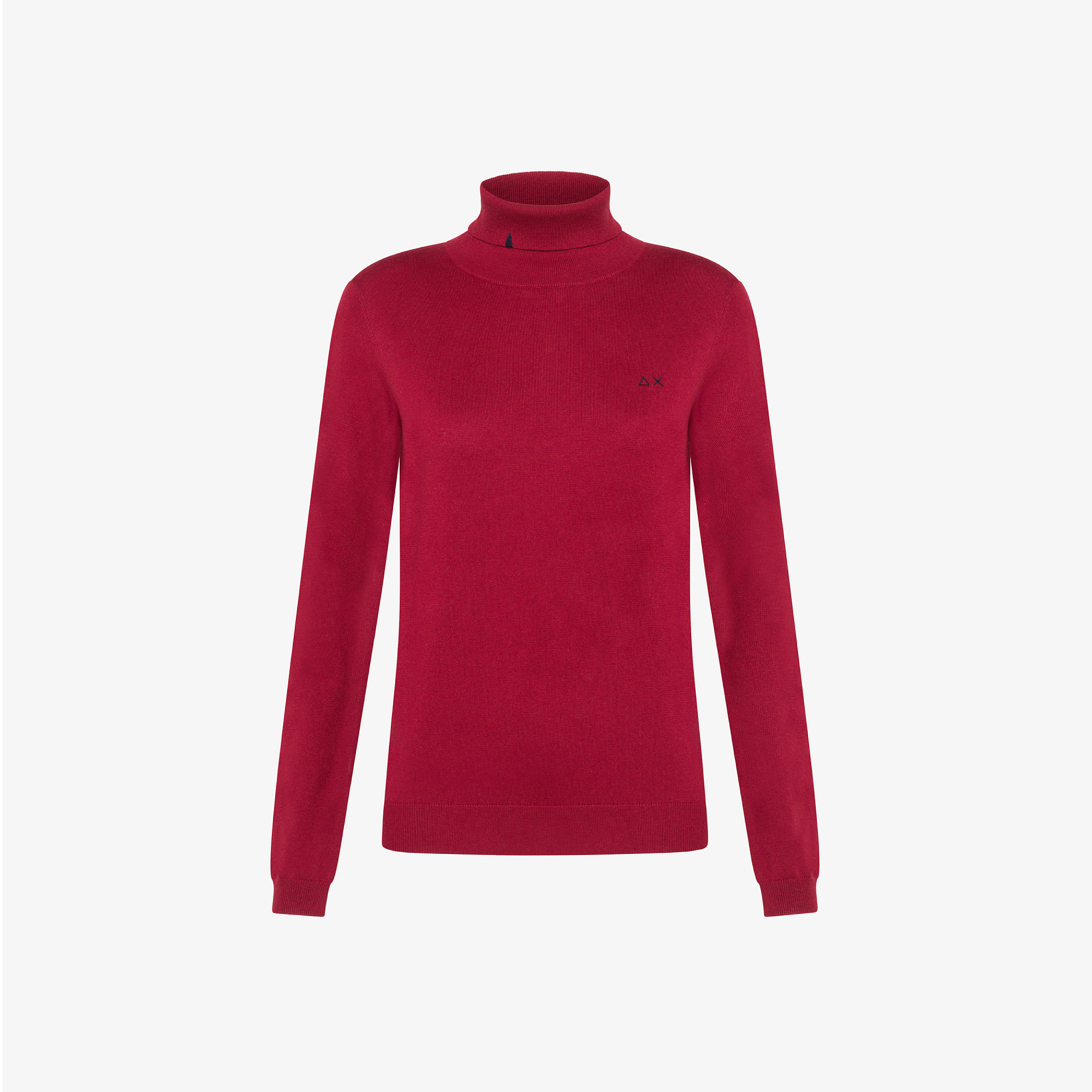 TURTLE NECK SOLID L/S ROSSO