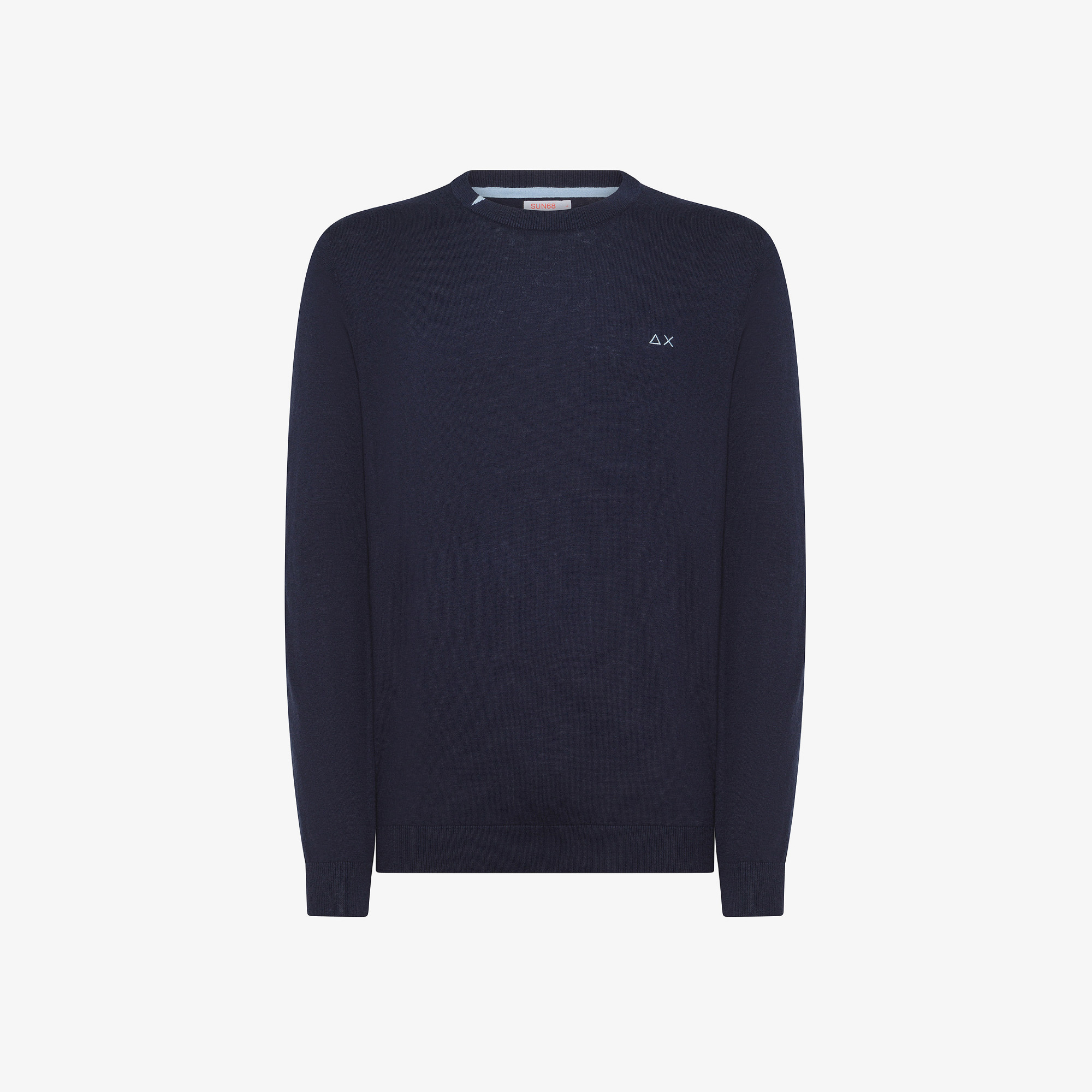 Wool and cotton jumper NAVY BLUE