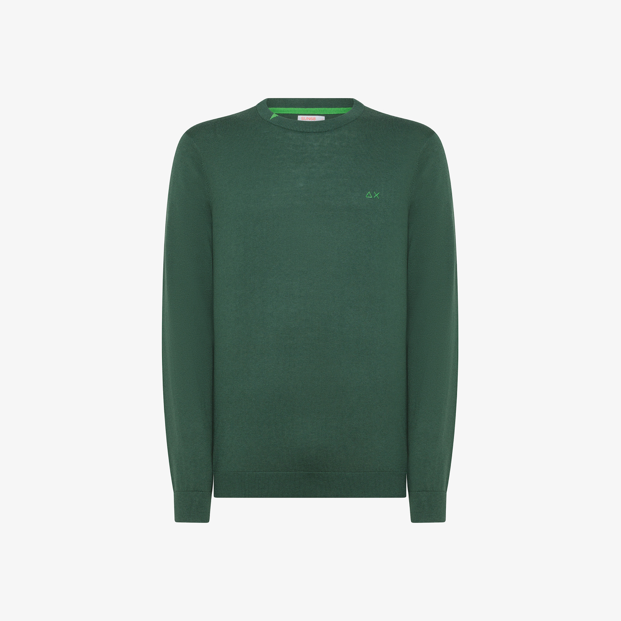 Wool and cotton jumper DARK GREEN