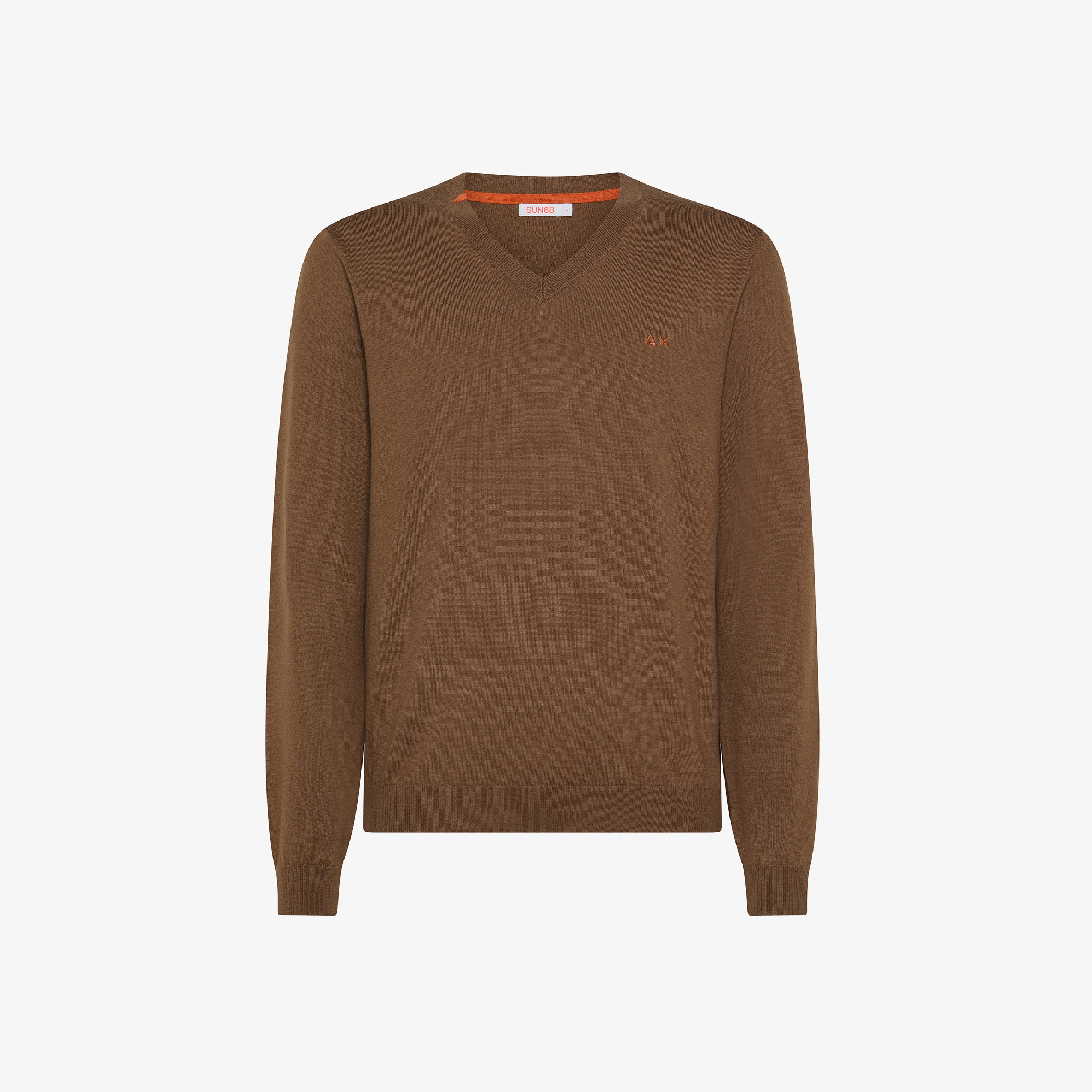 Wool and cotton jumper BROWN