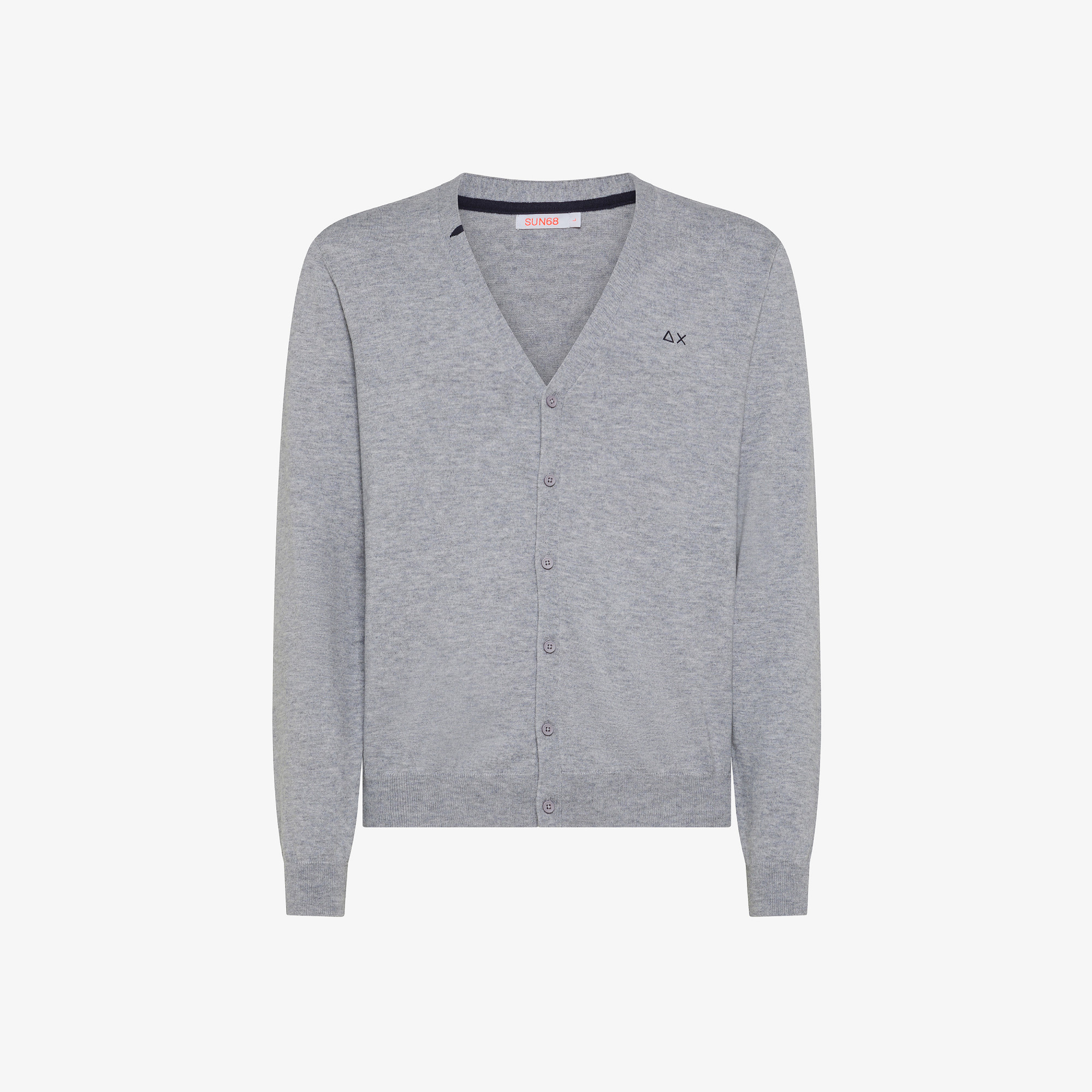 Wool and cotton cardigan MEDIUM GREY