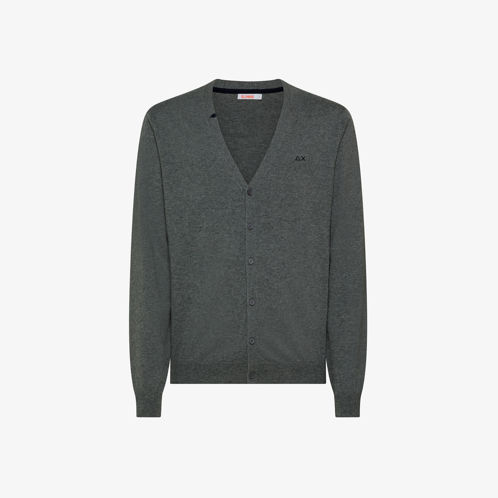 Wool and cotton cardigan DARK GREY