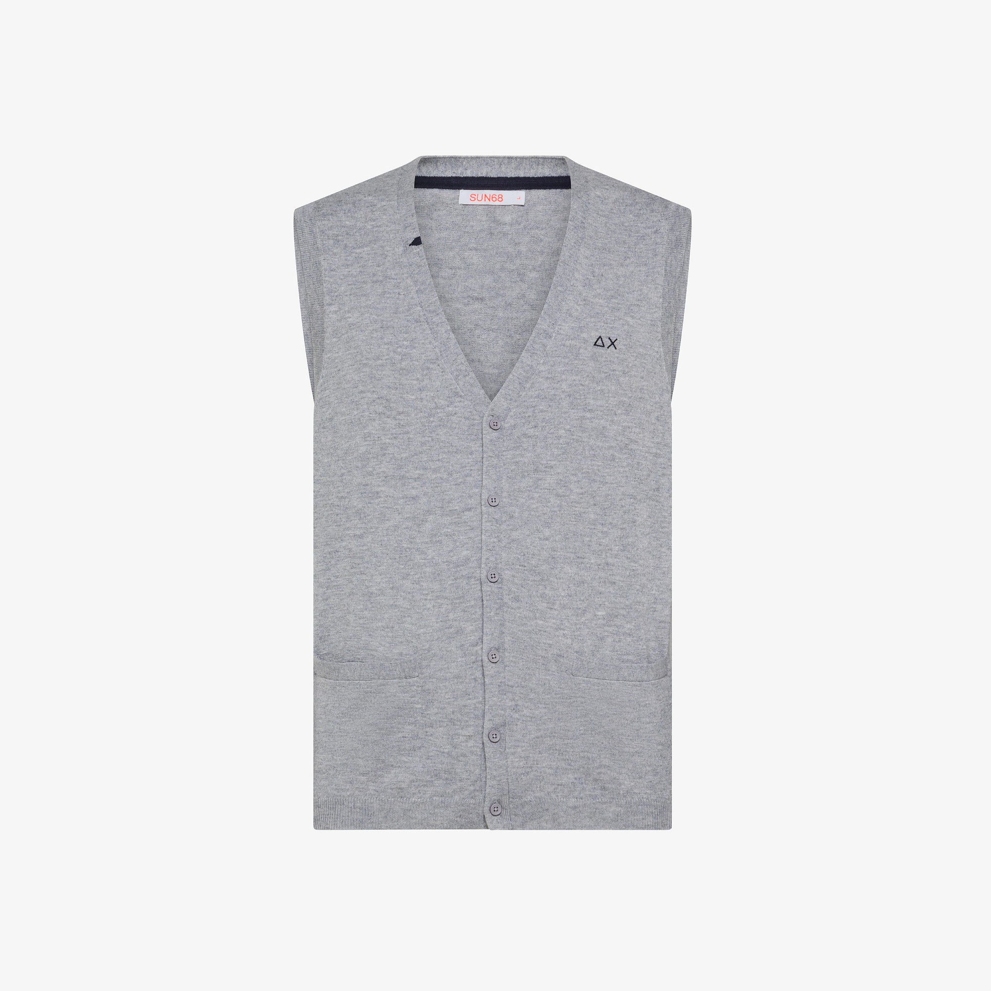 Wool and cotton vest MEDIUM GREY