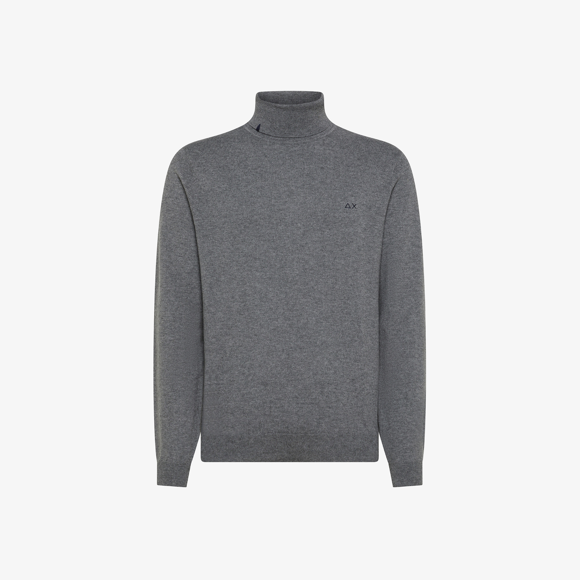 Wool and cotton turtleneck jumper DARK GREY