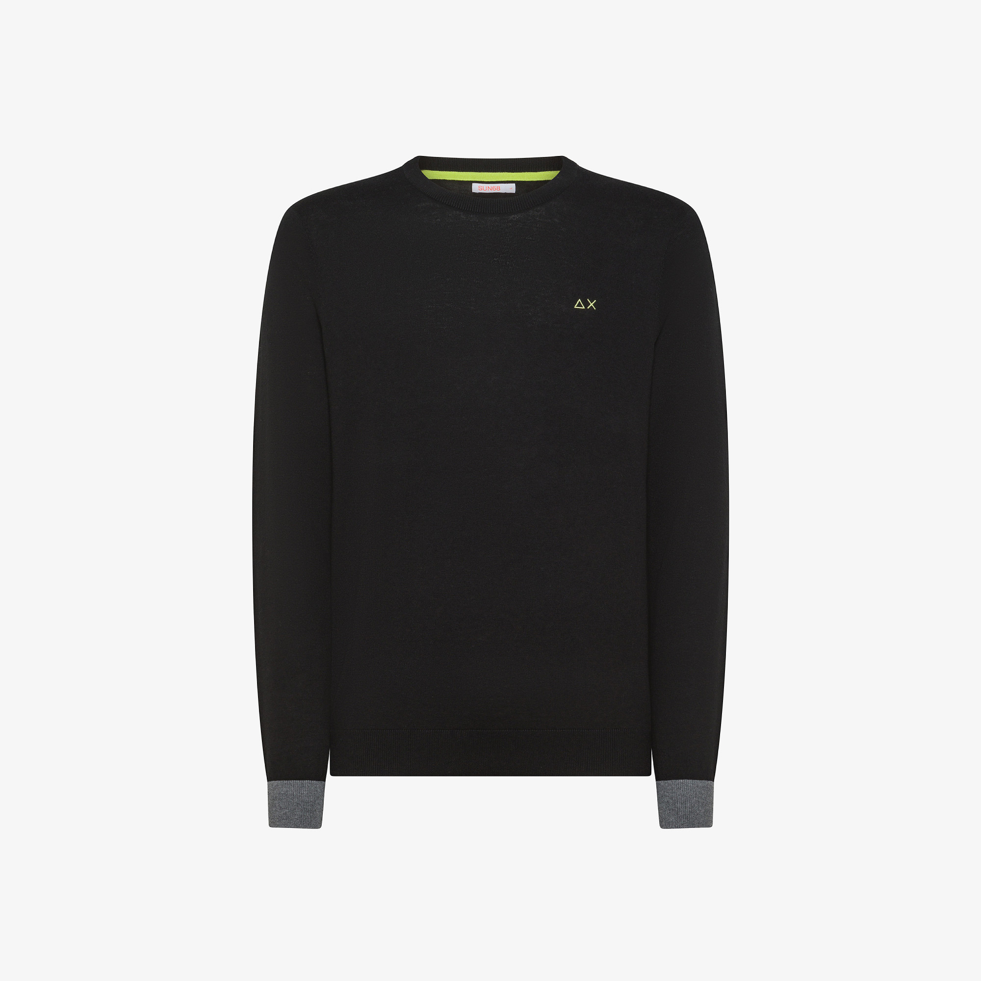 Wool and cotton jumper BLACK