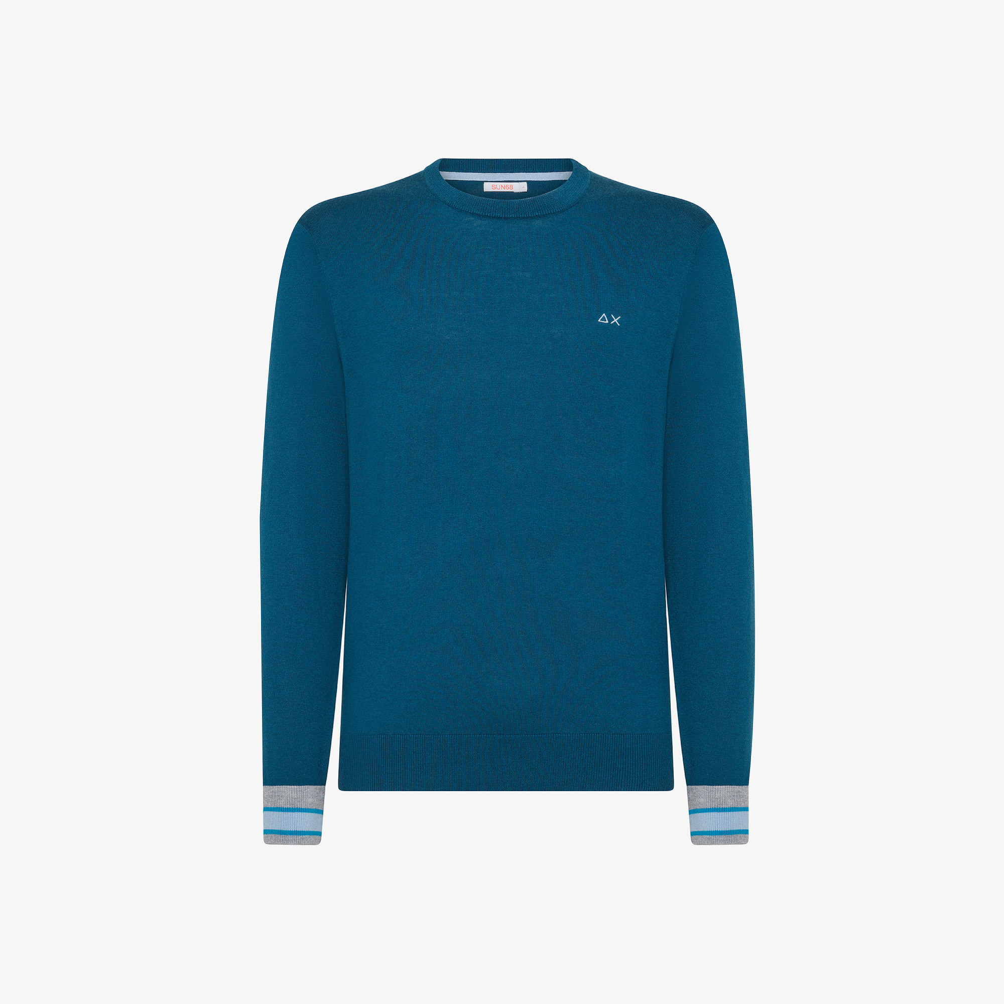 Wool and cotton jumper DEEP BLUE