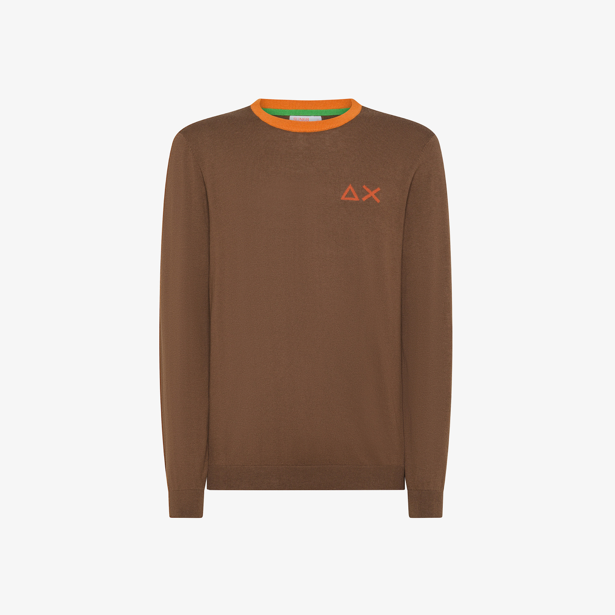 Wool and cotton jumper BROWN