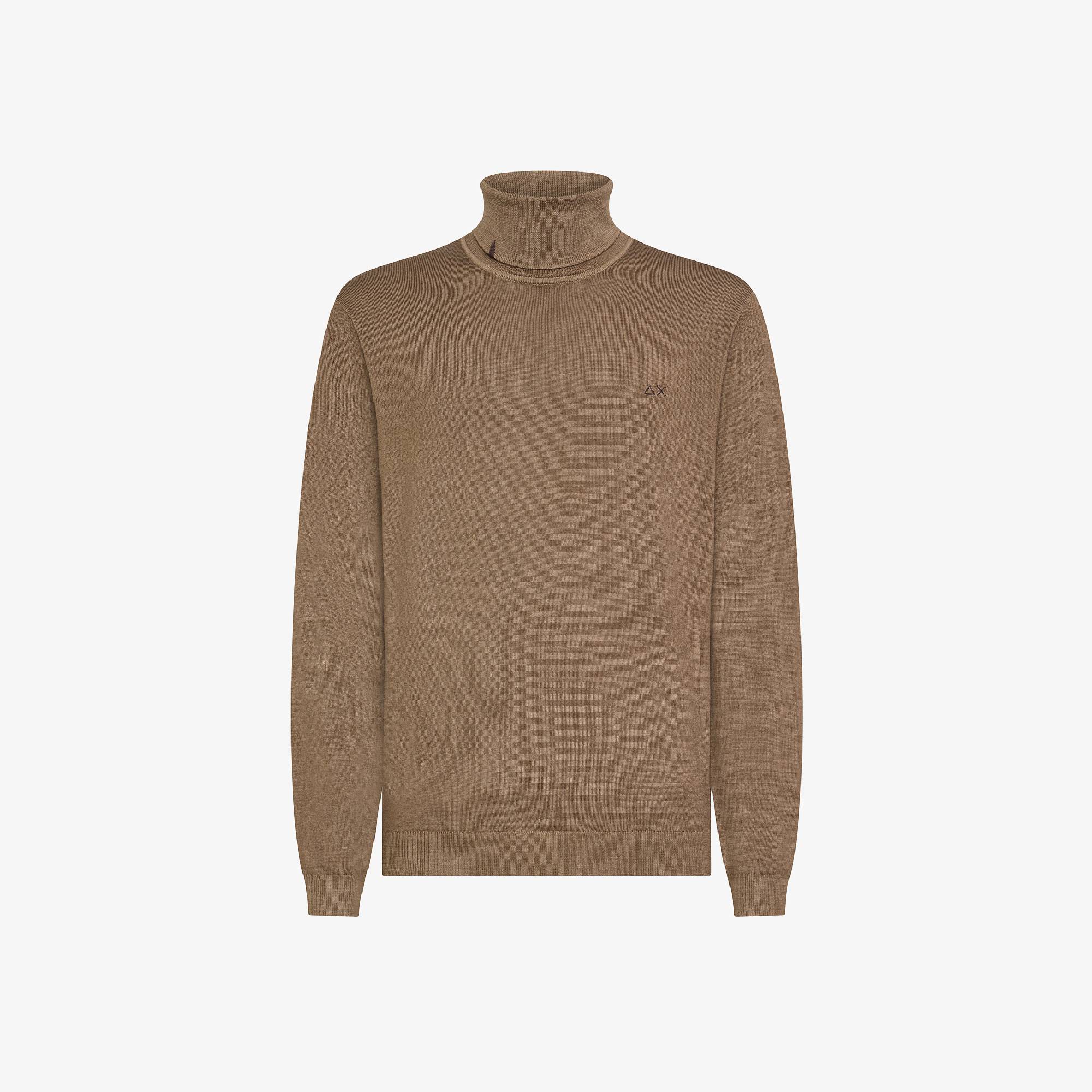 Wool turtleneck jumper BROWN