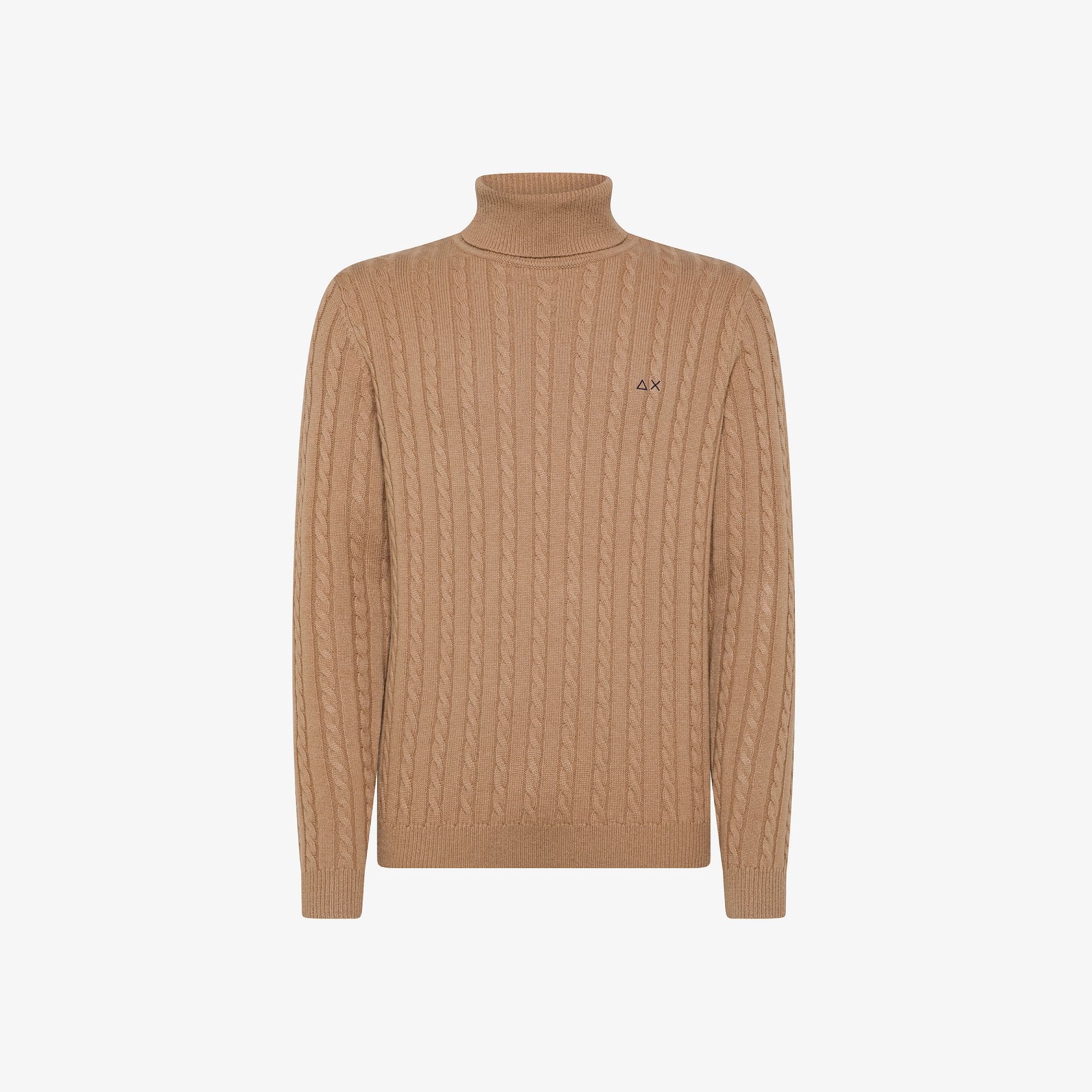 Wool and cashmere turtleneck jumper BEIGE