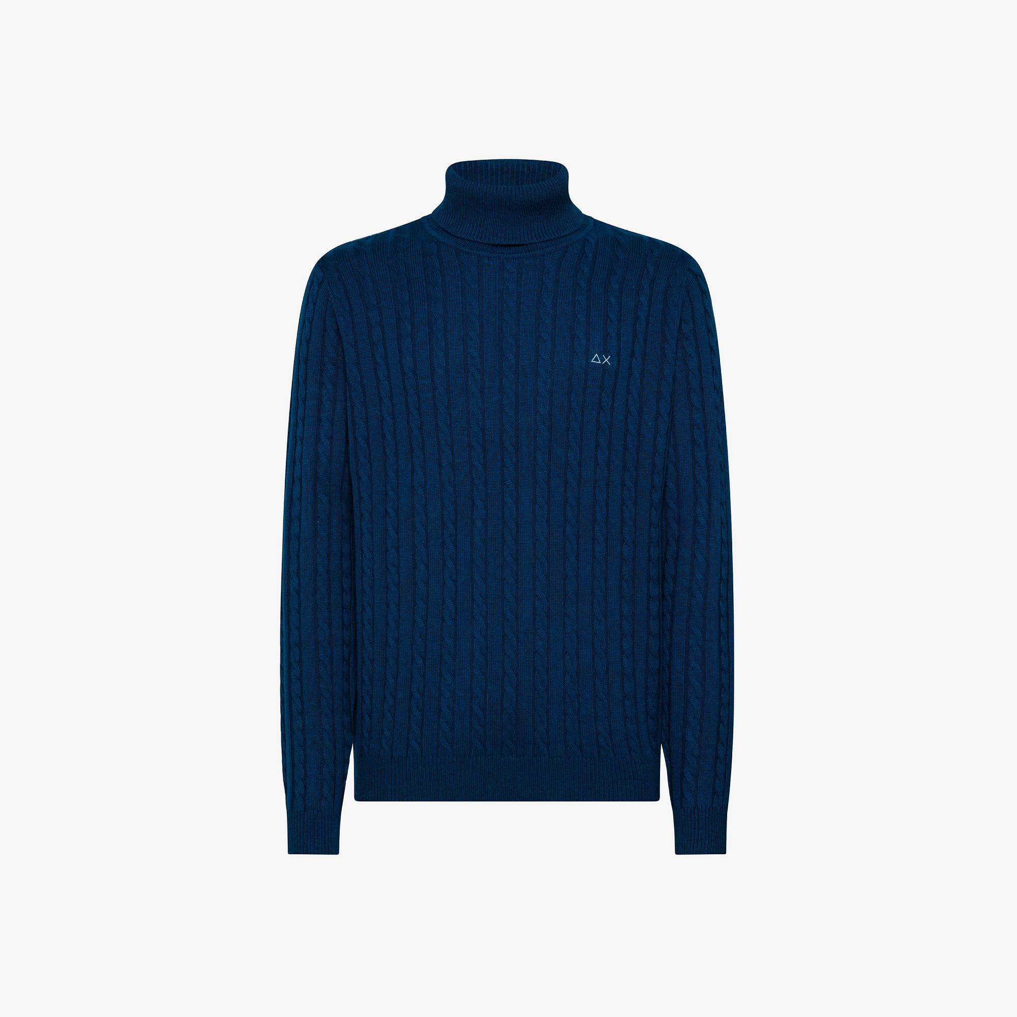 Wool and cashmere turtleneck jumper DEEP BLUE