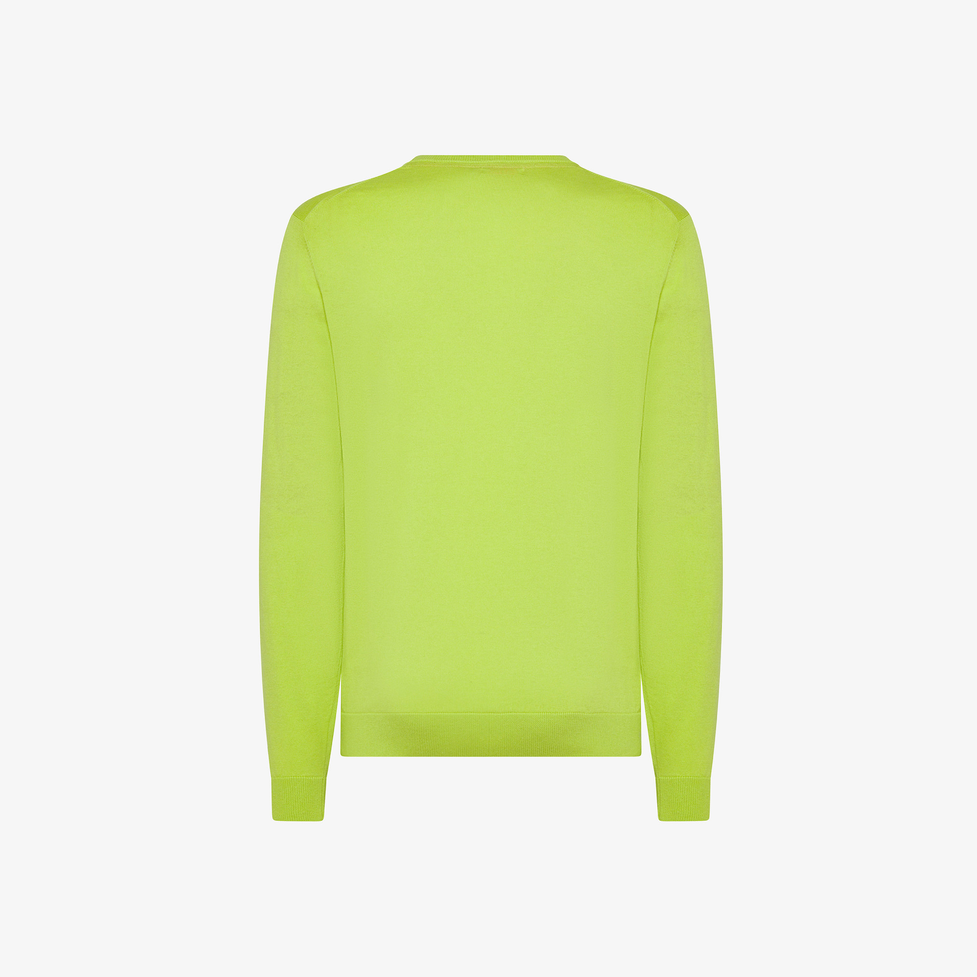 Wool and cotton jacquard jumper LIME