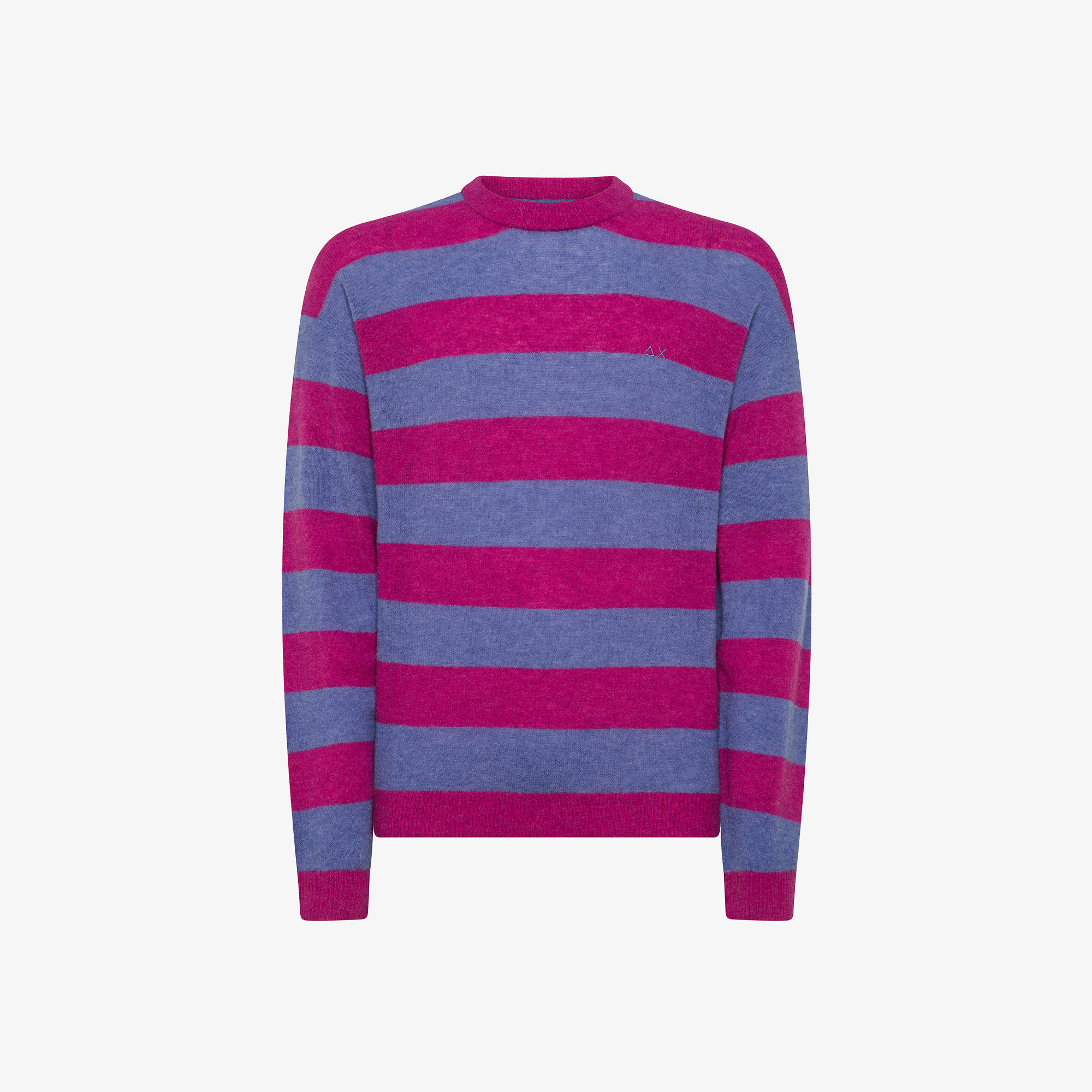 Striped wool and alpaca jumper CYCLAMEN