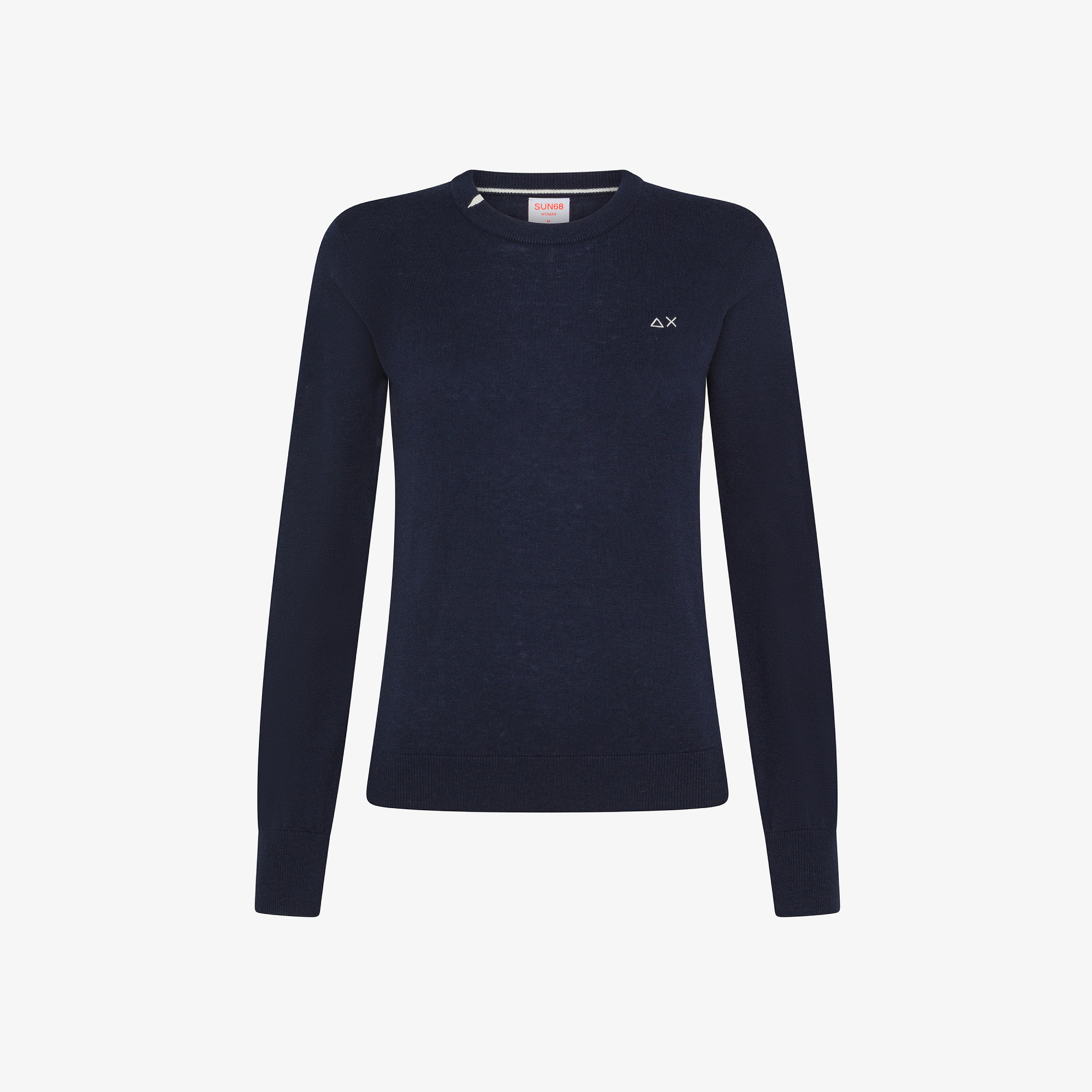 Wool and cotton jumper NAVY BLUE