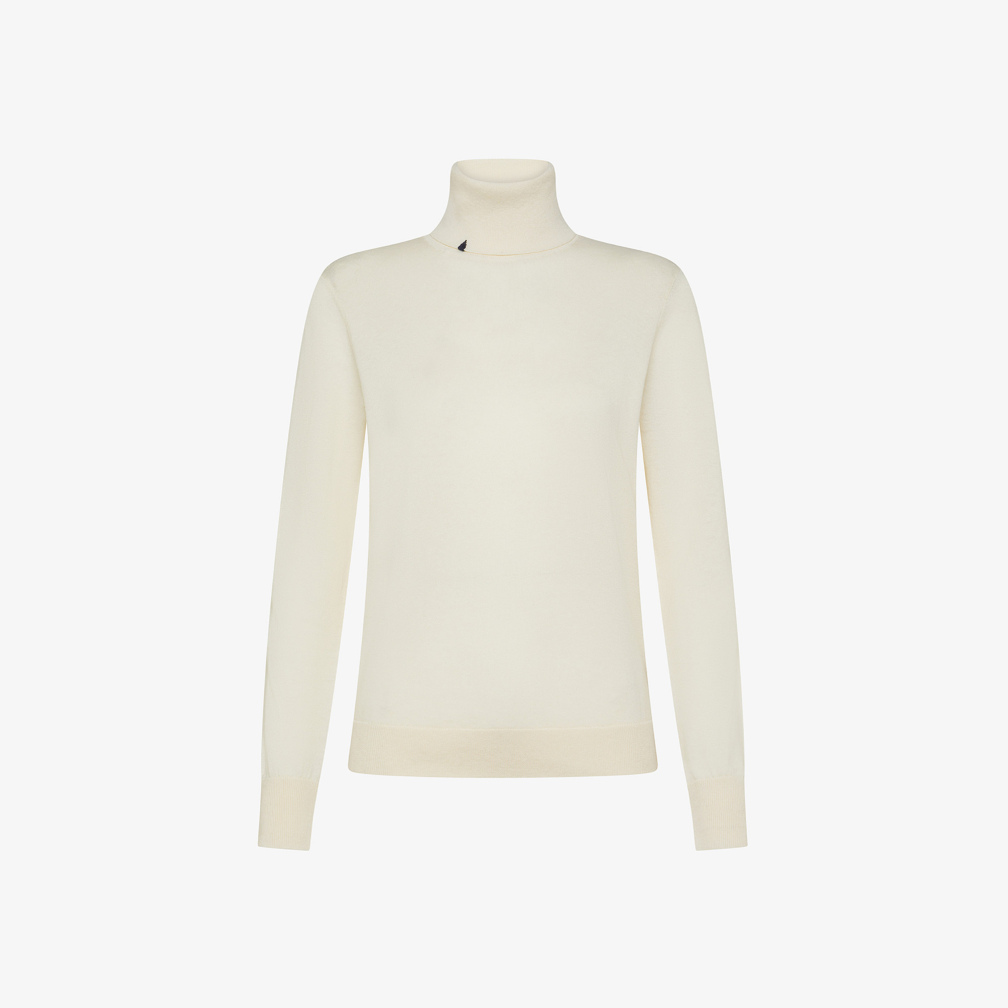 Wool and cotton turtleneck jumper OFF WHITE