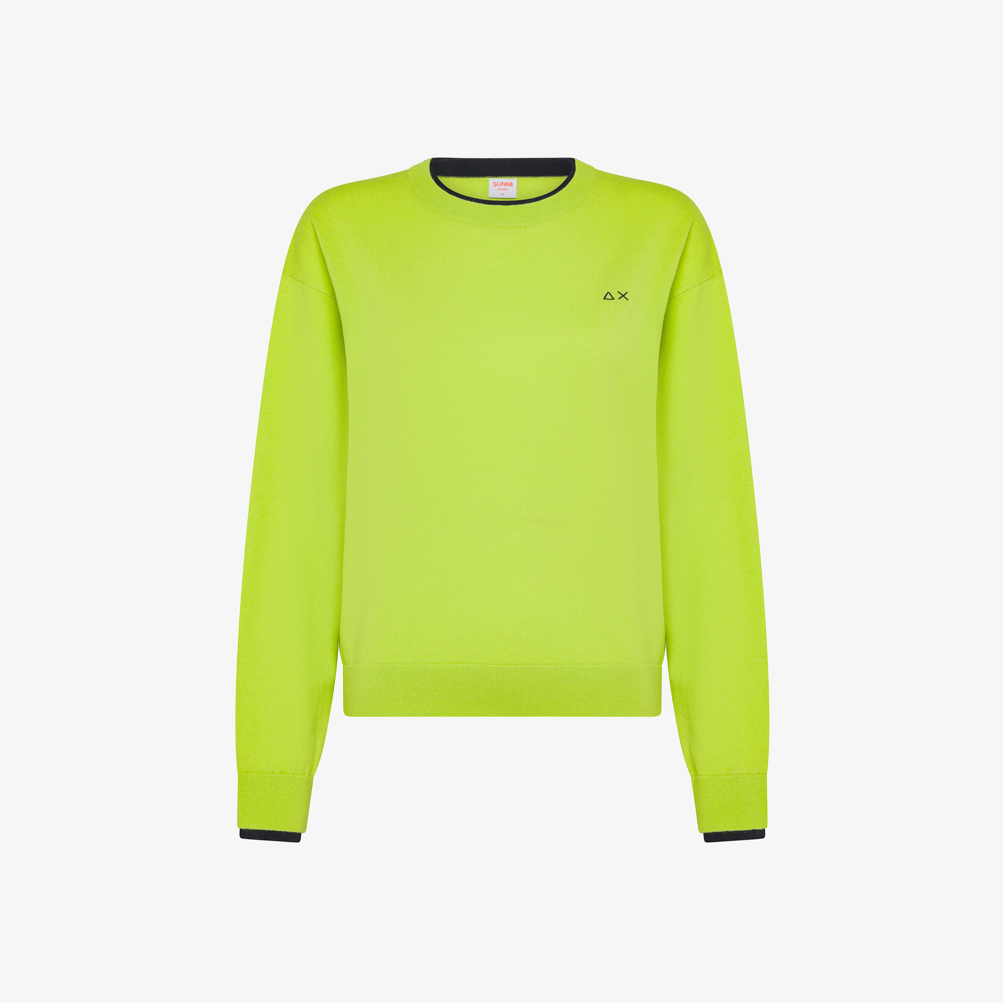 Maglia in lana e cotone LIME