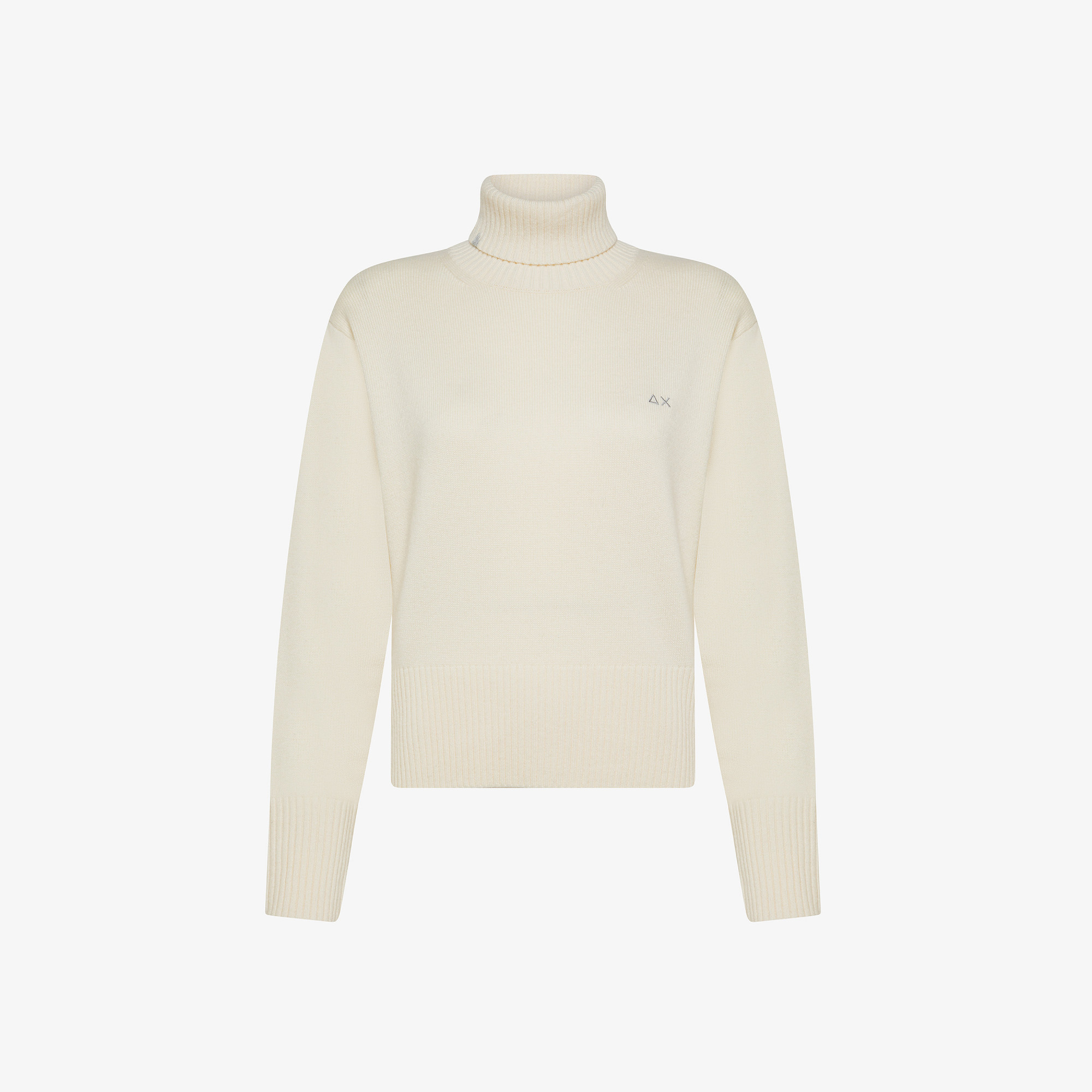 TURTLE NECK SOLID L/S BIANCO PANNA