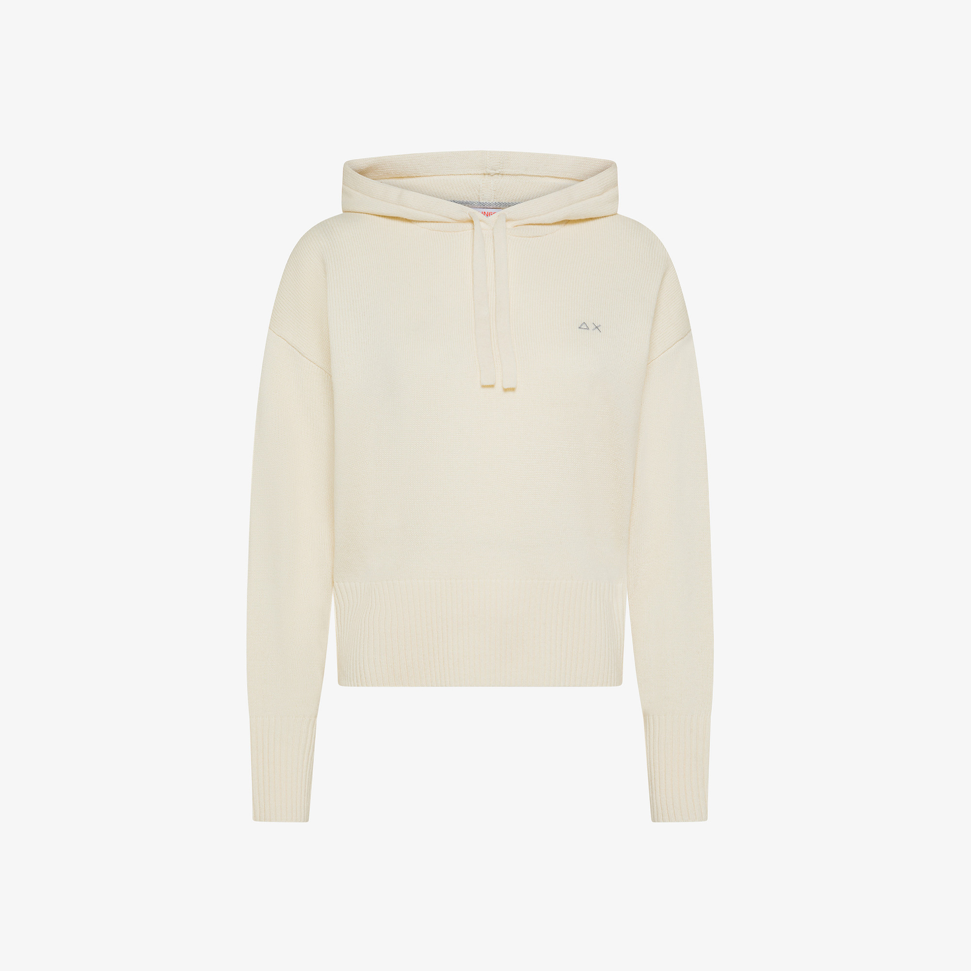 HOODY SOLID L/S BIANCO PANNA