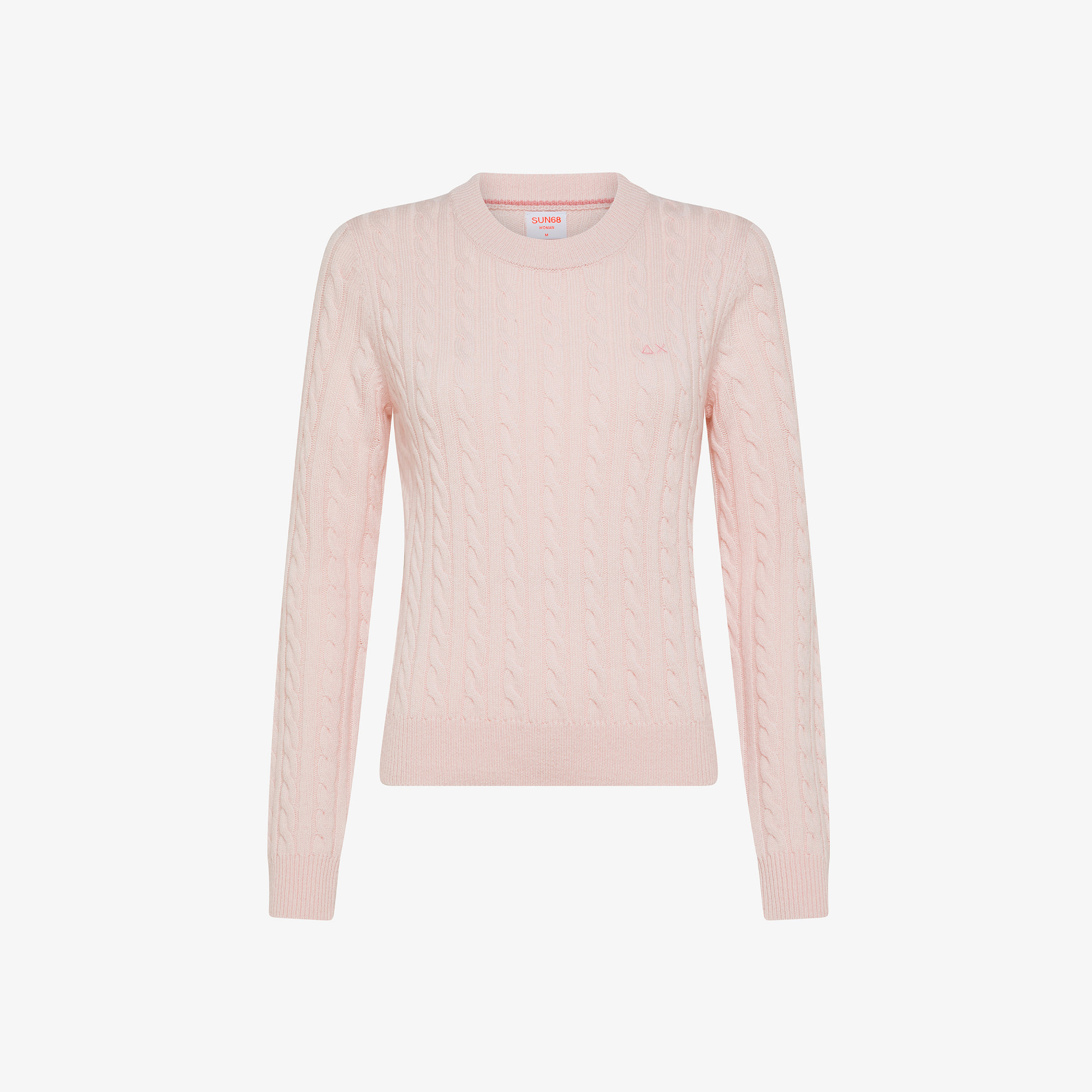 Maglia a trecce in misto cashmere ROSA