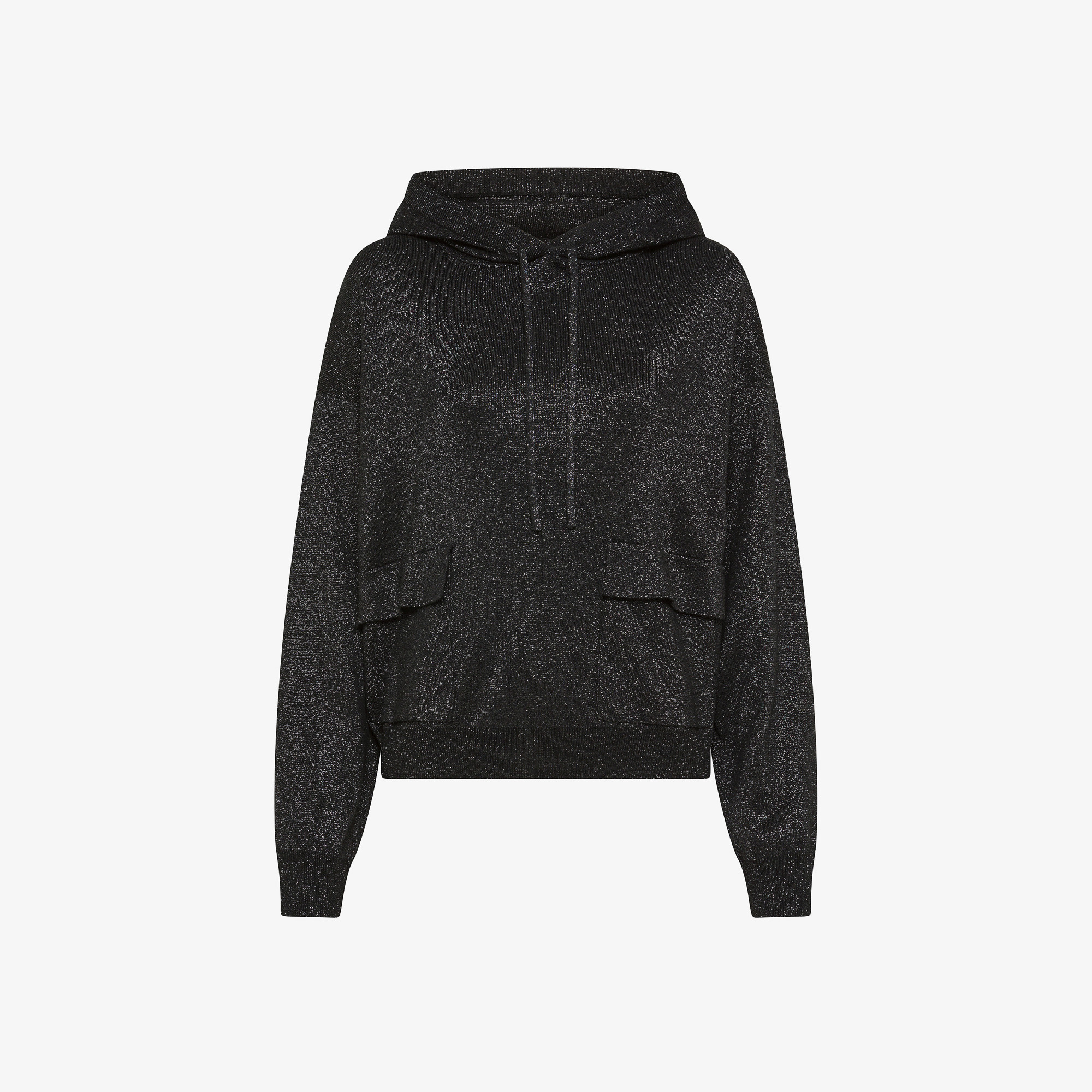 HOODY LUREX NERO