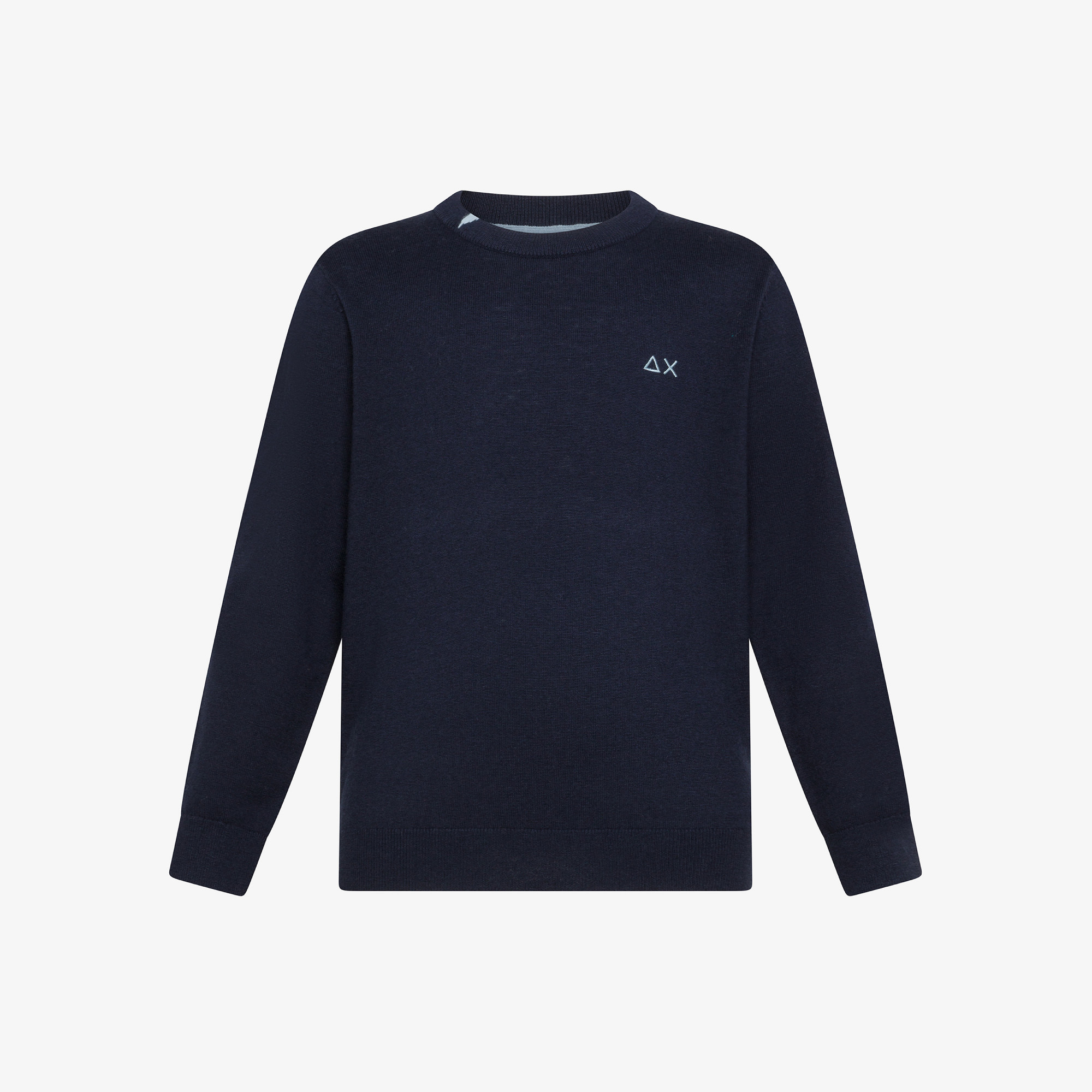 Wool and cotton jumper NAVY BLUE