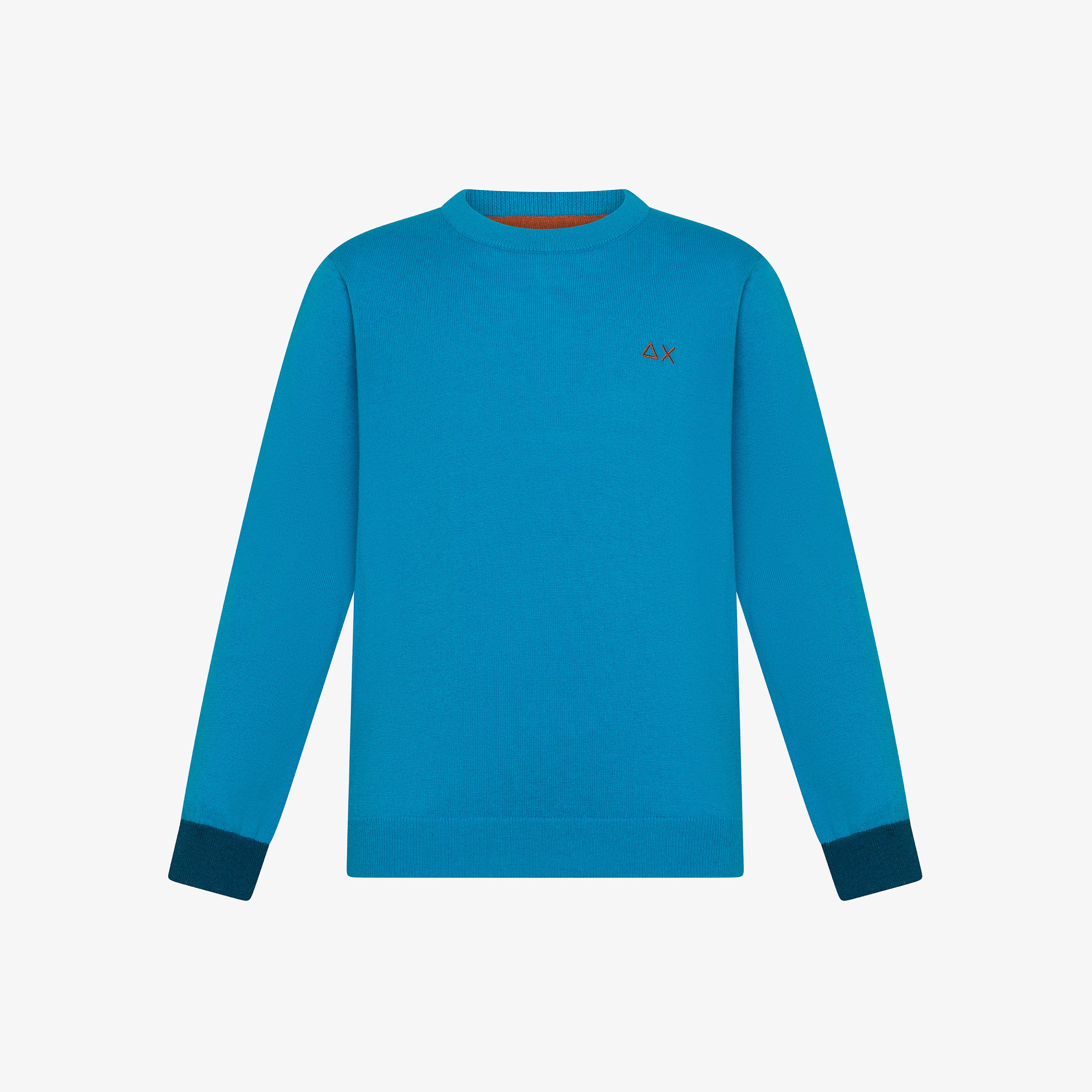 Wool and cotton jumper TURQUOISE