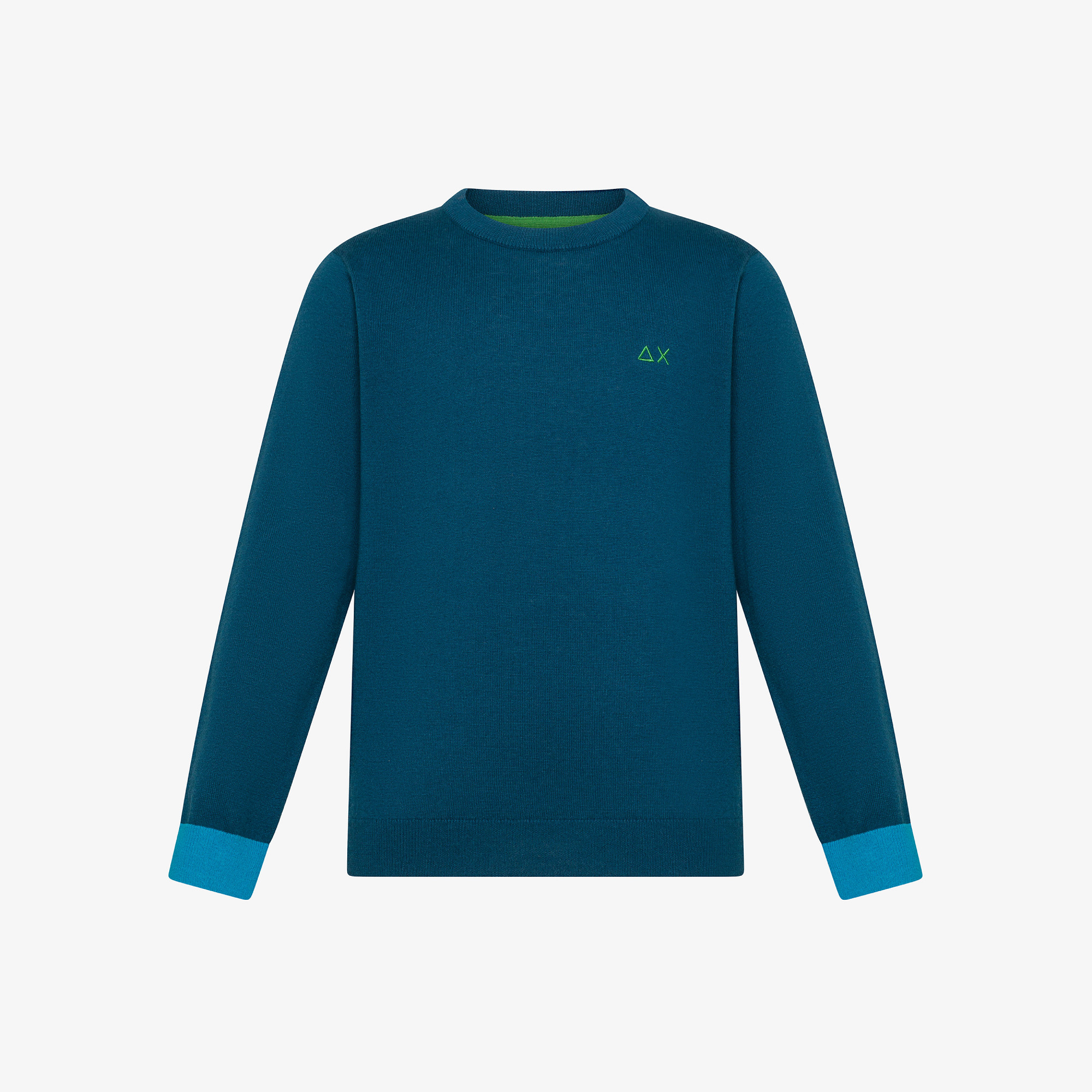 Wool and cotton jumper DEEP BLUE