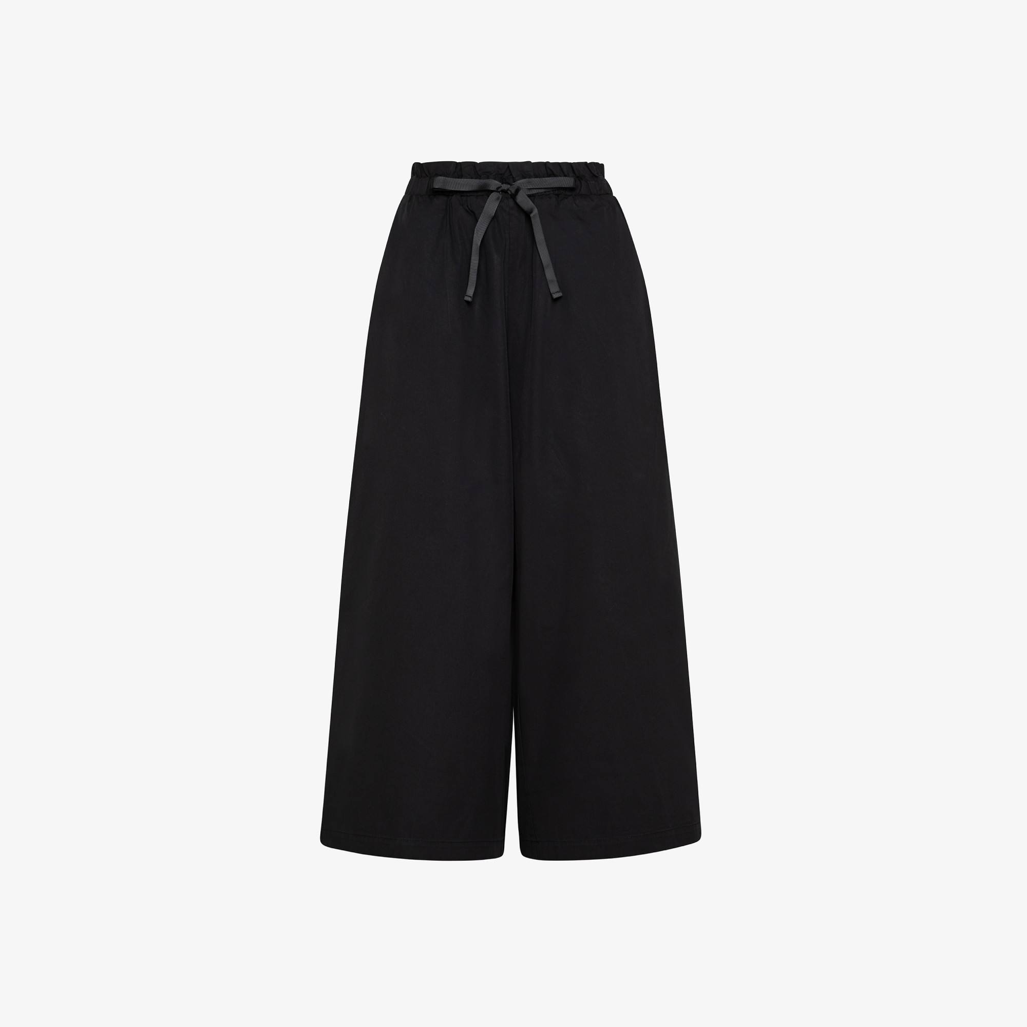 POPELINE PANT WIDE LEG BLACK