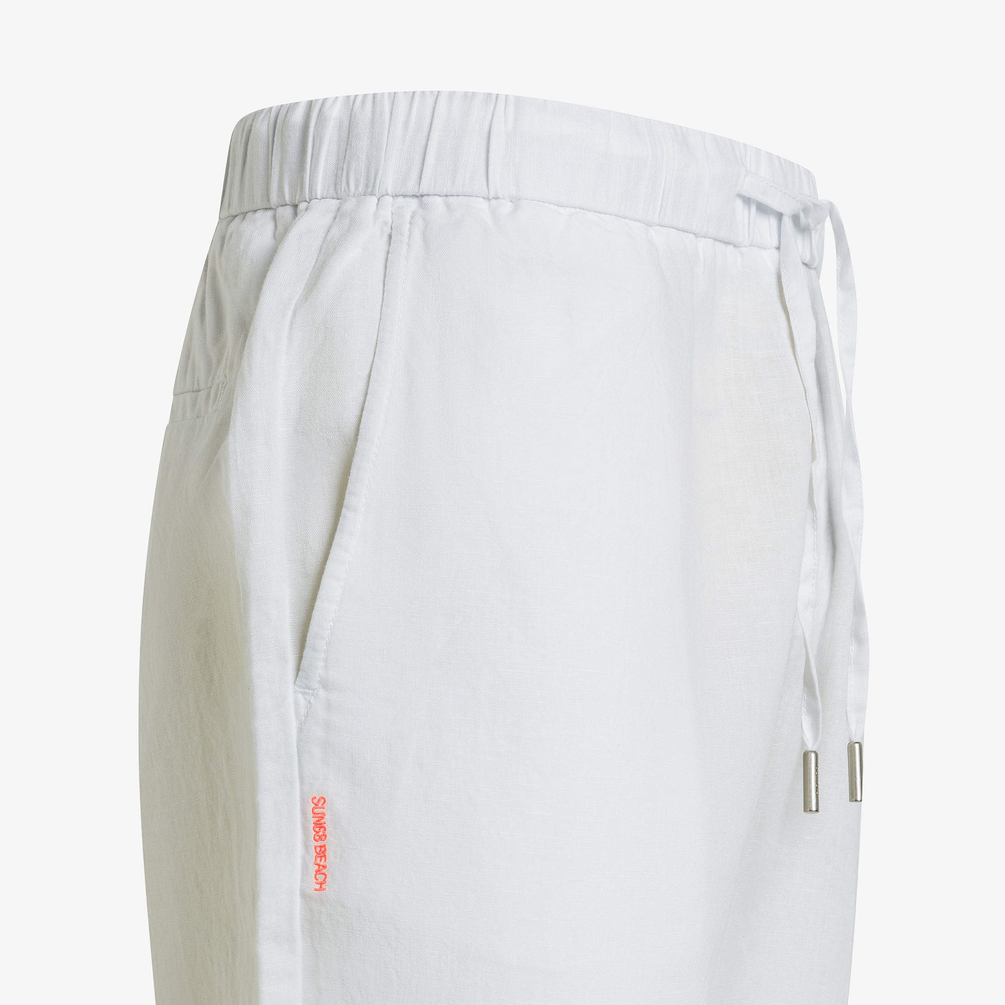 TROUSERS LINEN BEACH WHITE