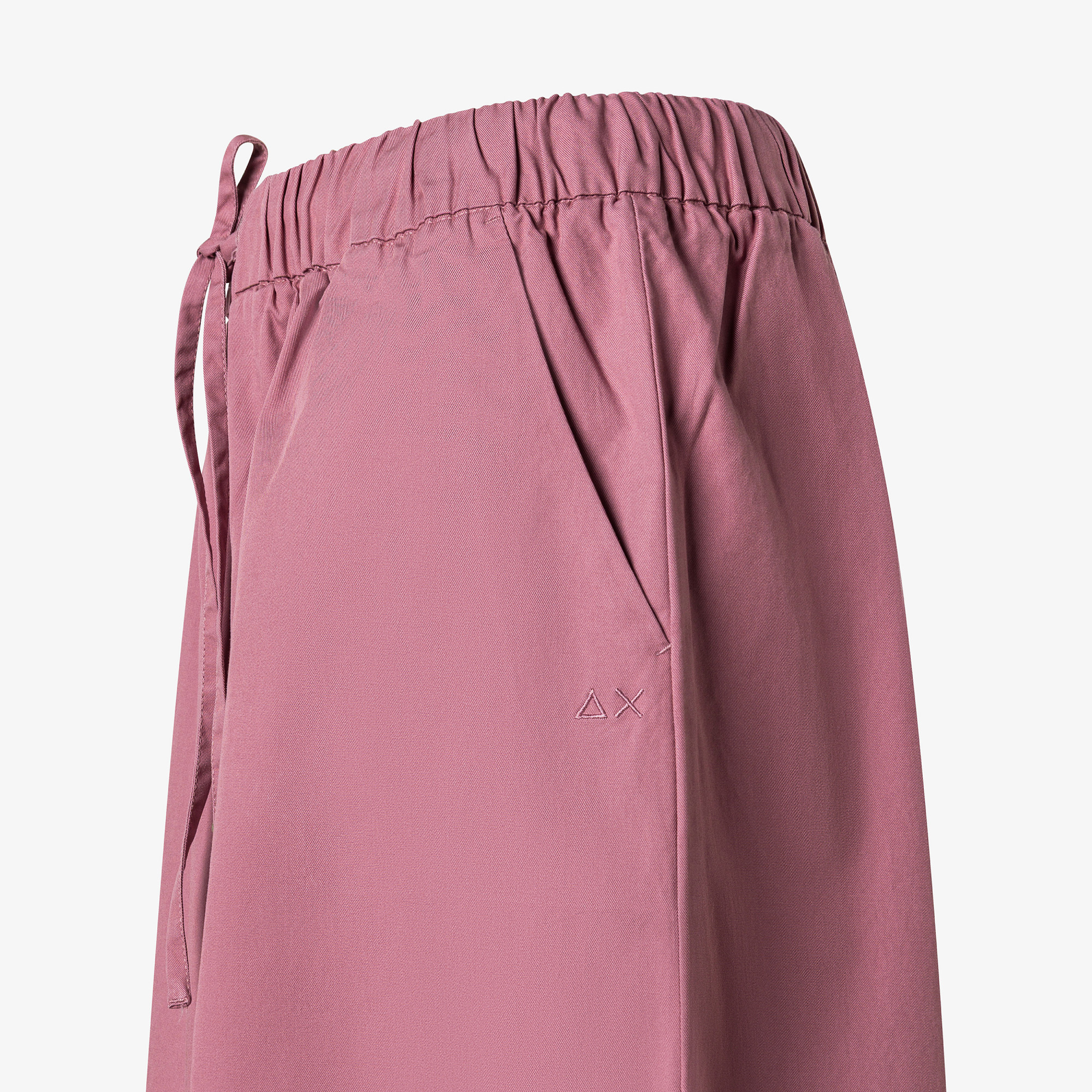 TROUSERS WIDE LEG ROSA SCURO