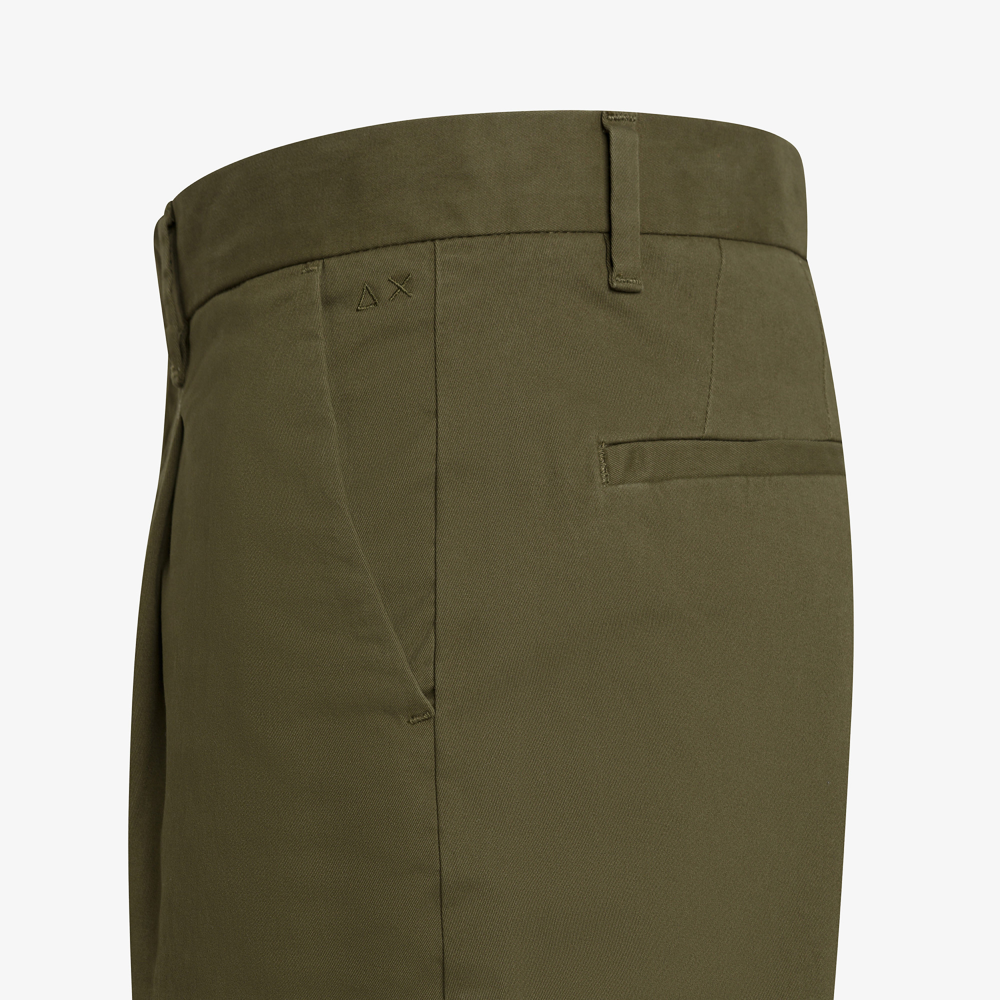 PANT PENCE BOTTOM FOLD MILITARE SCURO