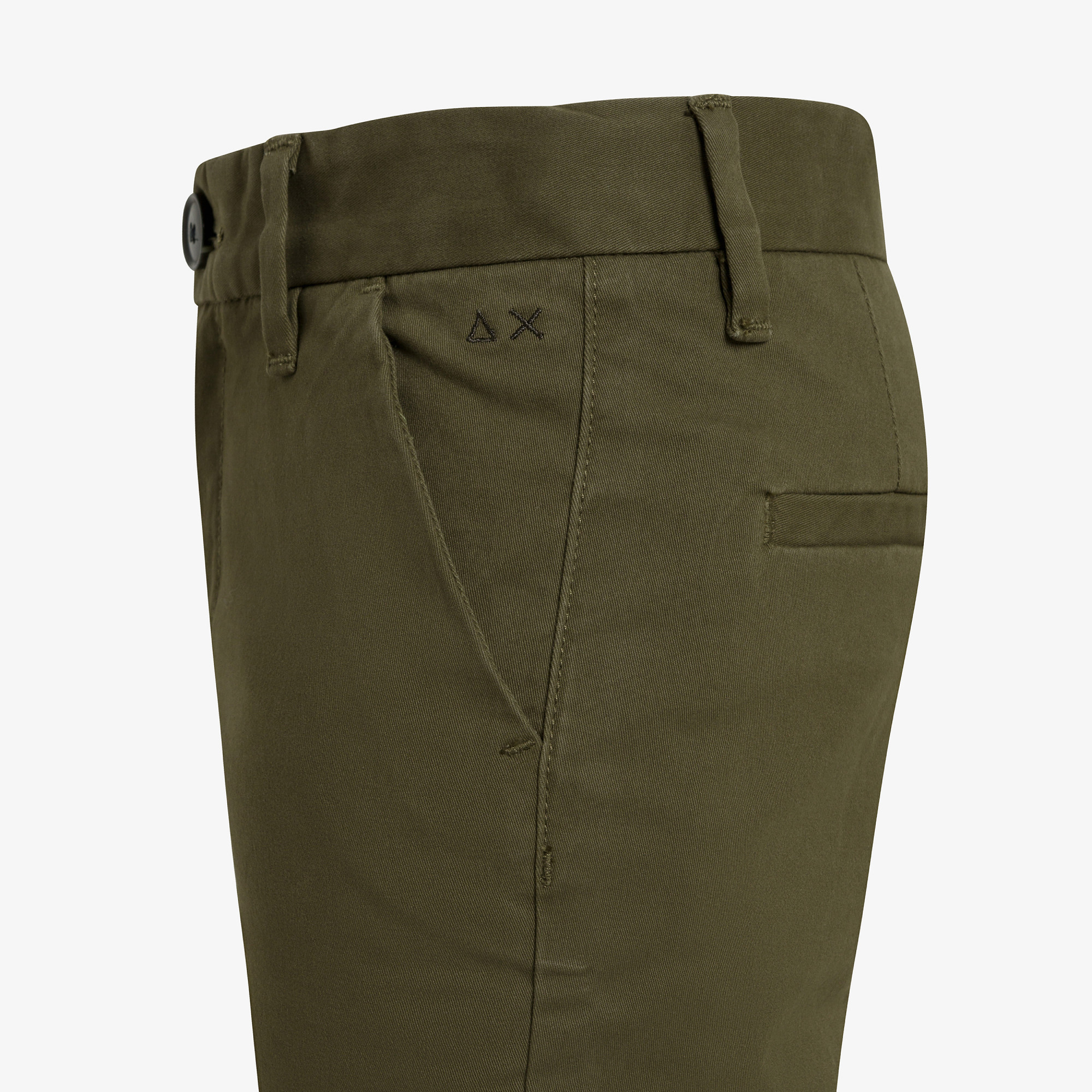 Pantaloni chino in cotone MILITARE SCURO