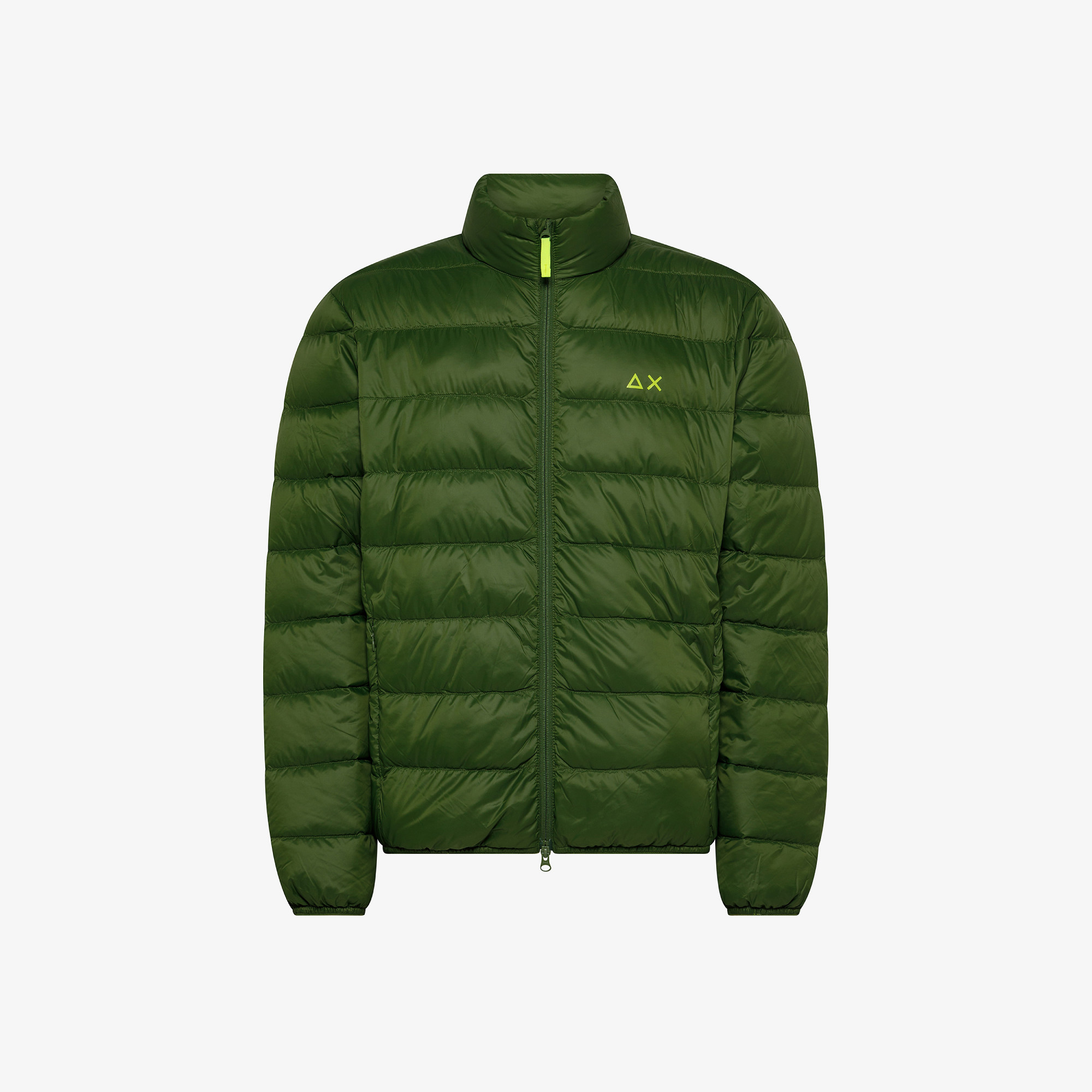 HIGH COLLAR DOWN JACKET MILITARE SCURO