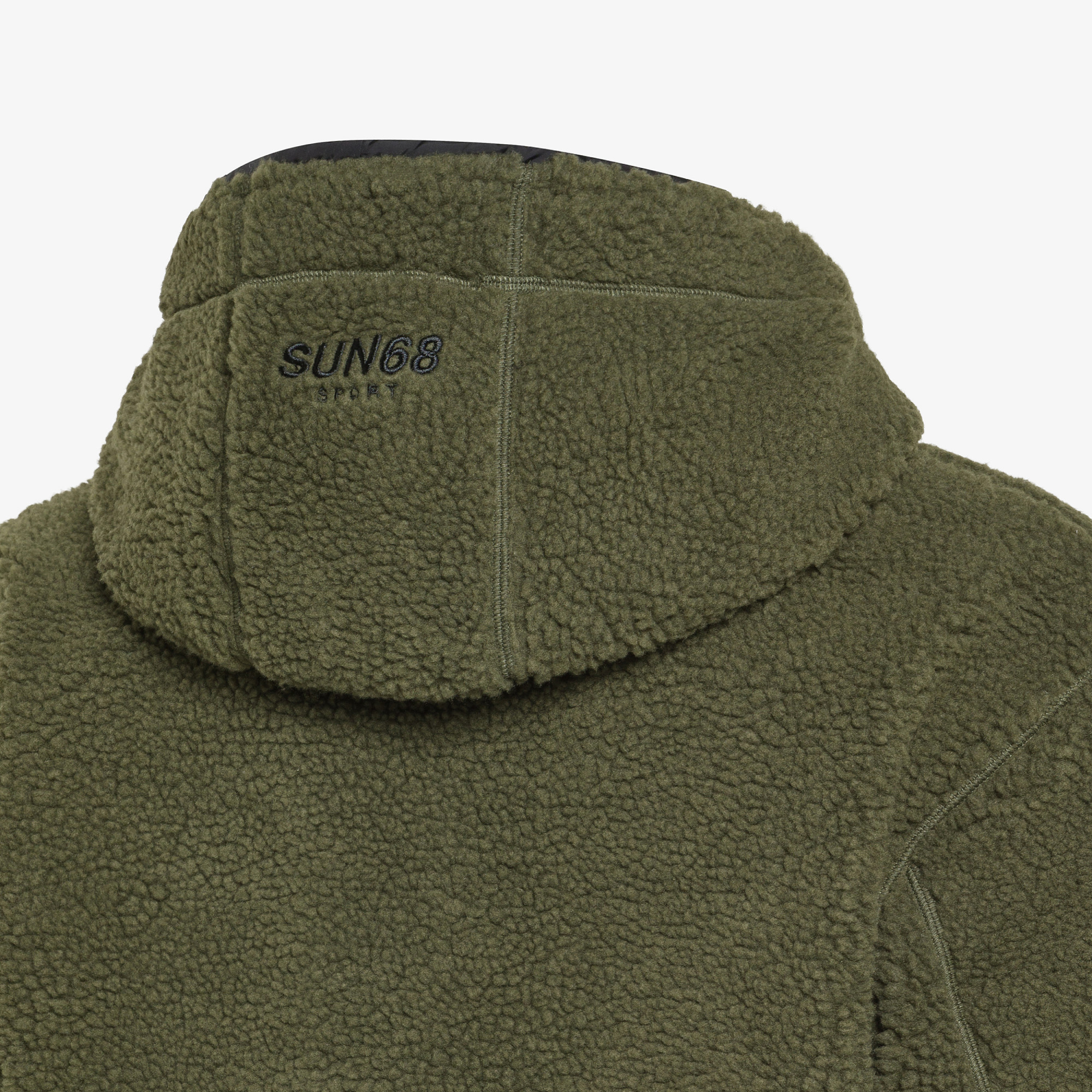 Teddy hooded jacket DARK MILITARY