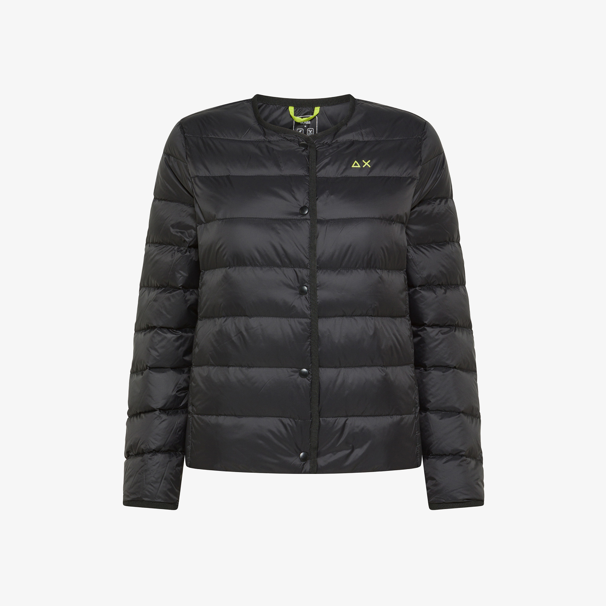 Quilted nylon down jacket BLACK