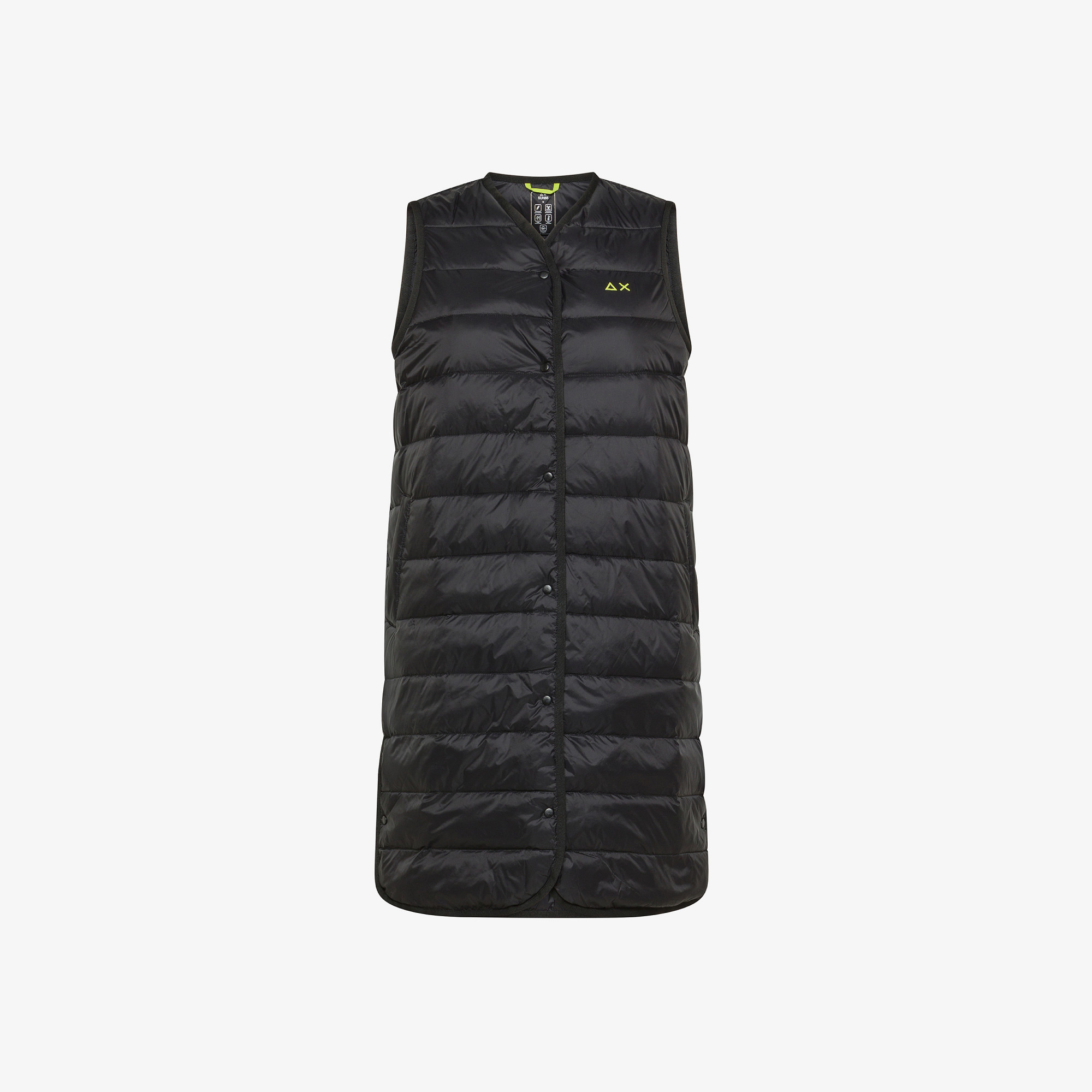 NO SLV DOWN LONG VEST NERO