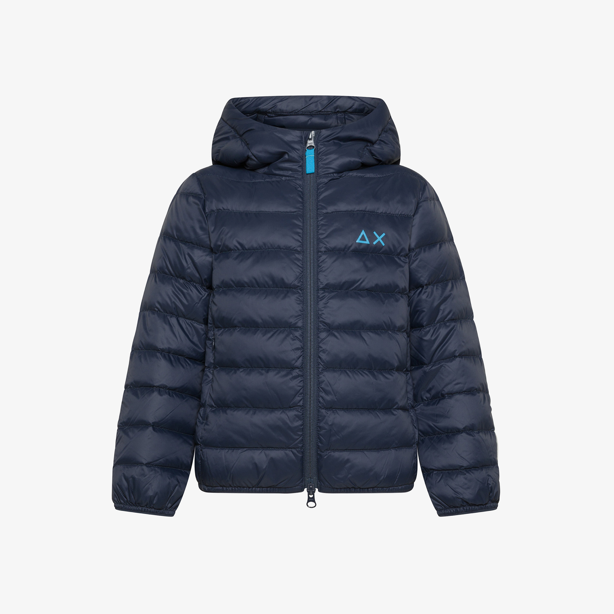 Quilted nylon down jacket NAVY BLUE