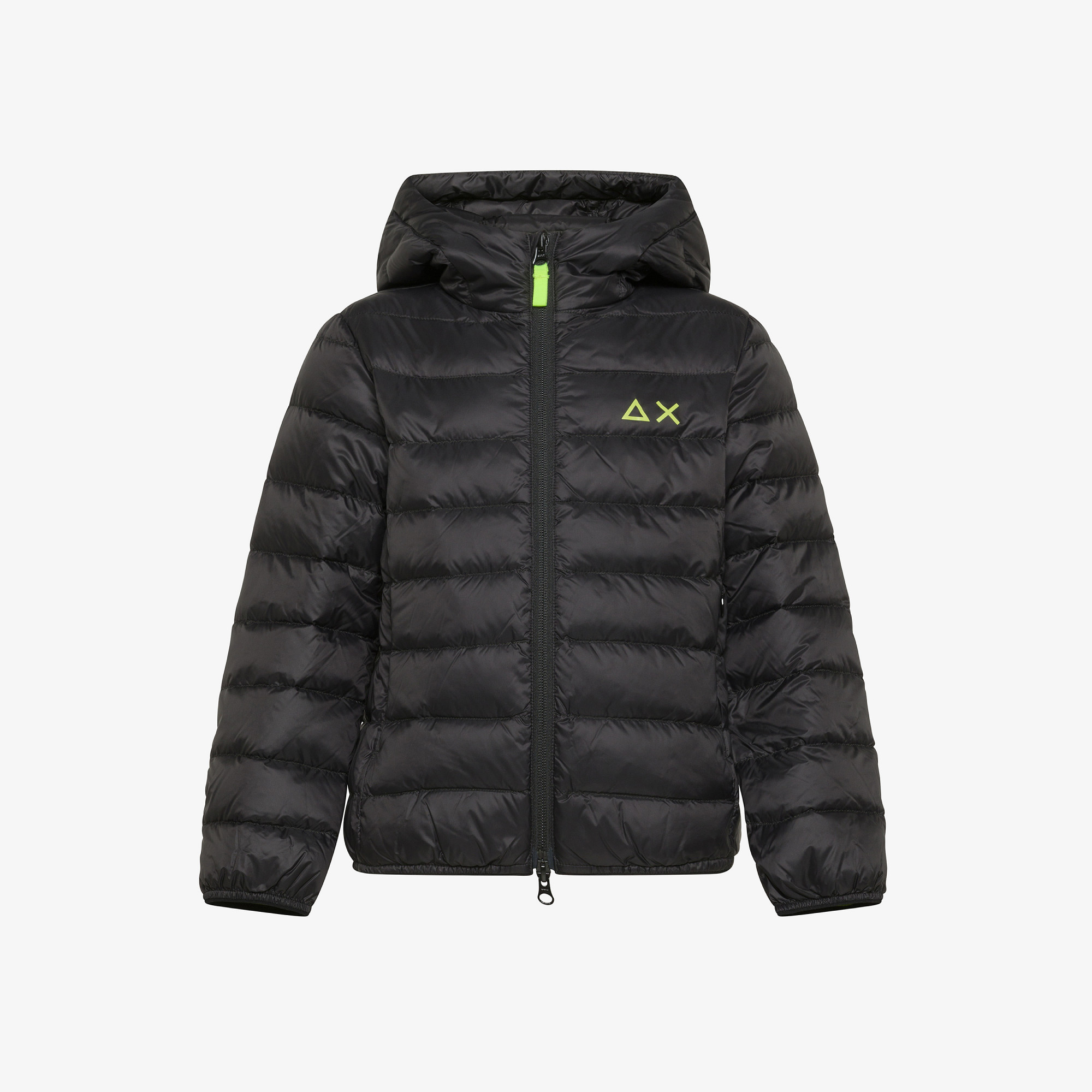 Quilted nylon down jacket BLACK