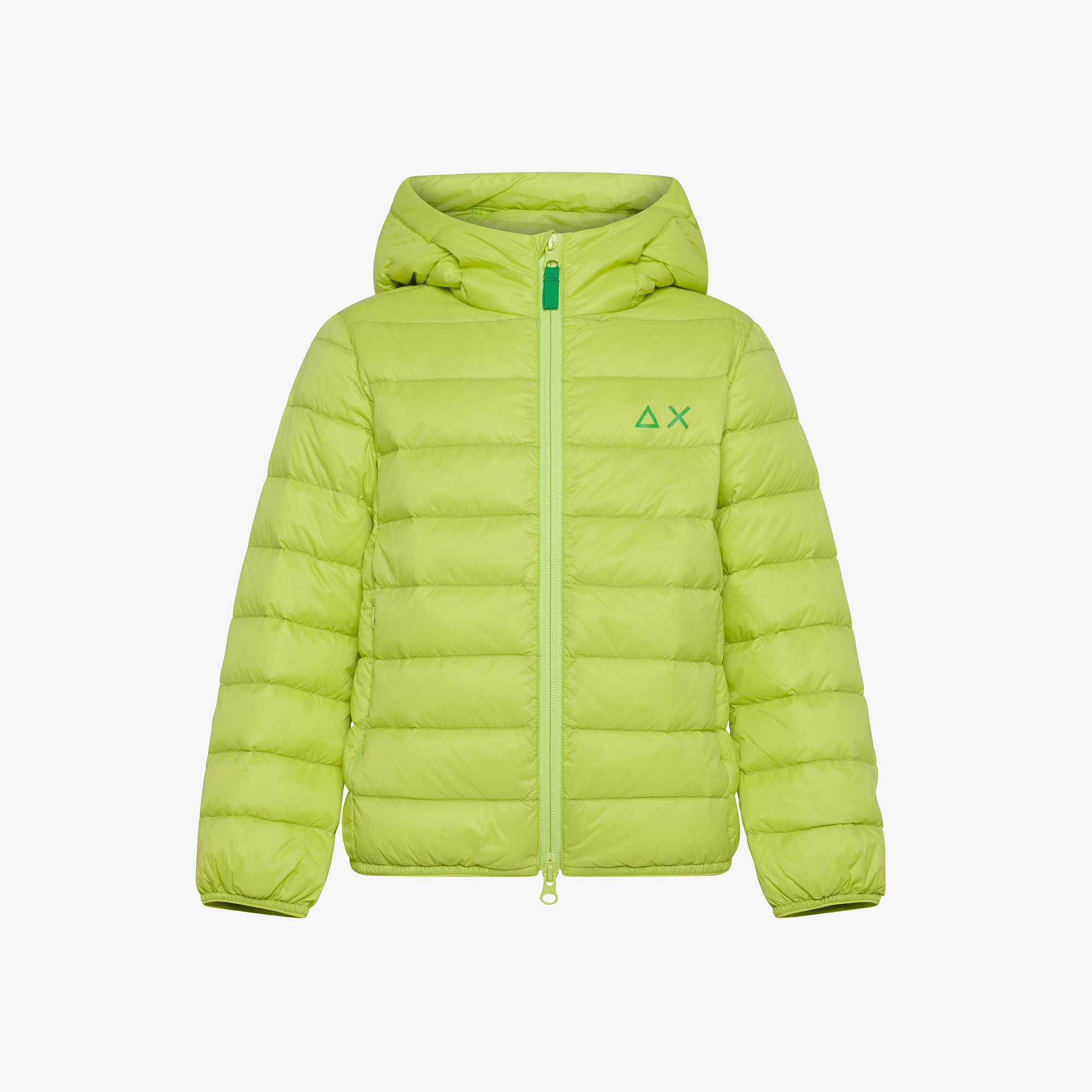 Quilted nylon down jacket LIME