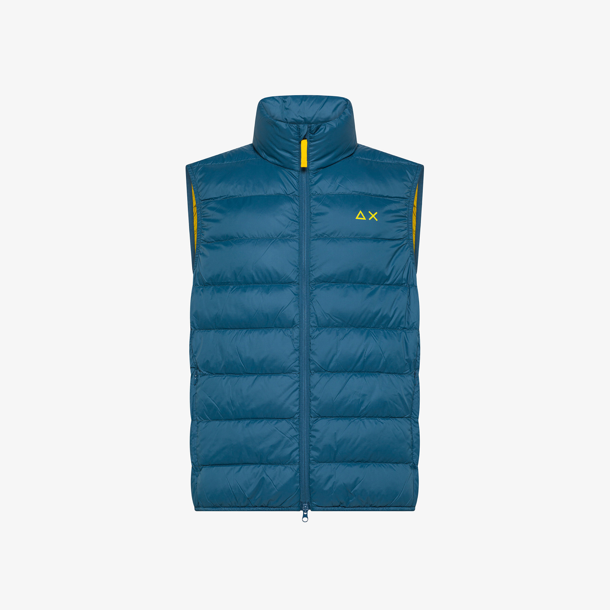Gilet in nylon imbottito avio scuro