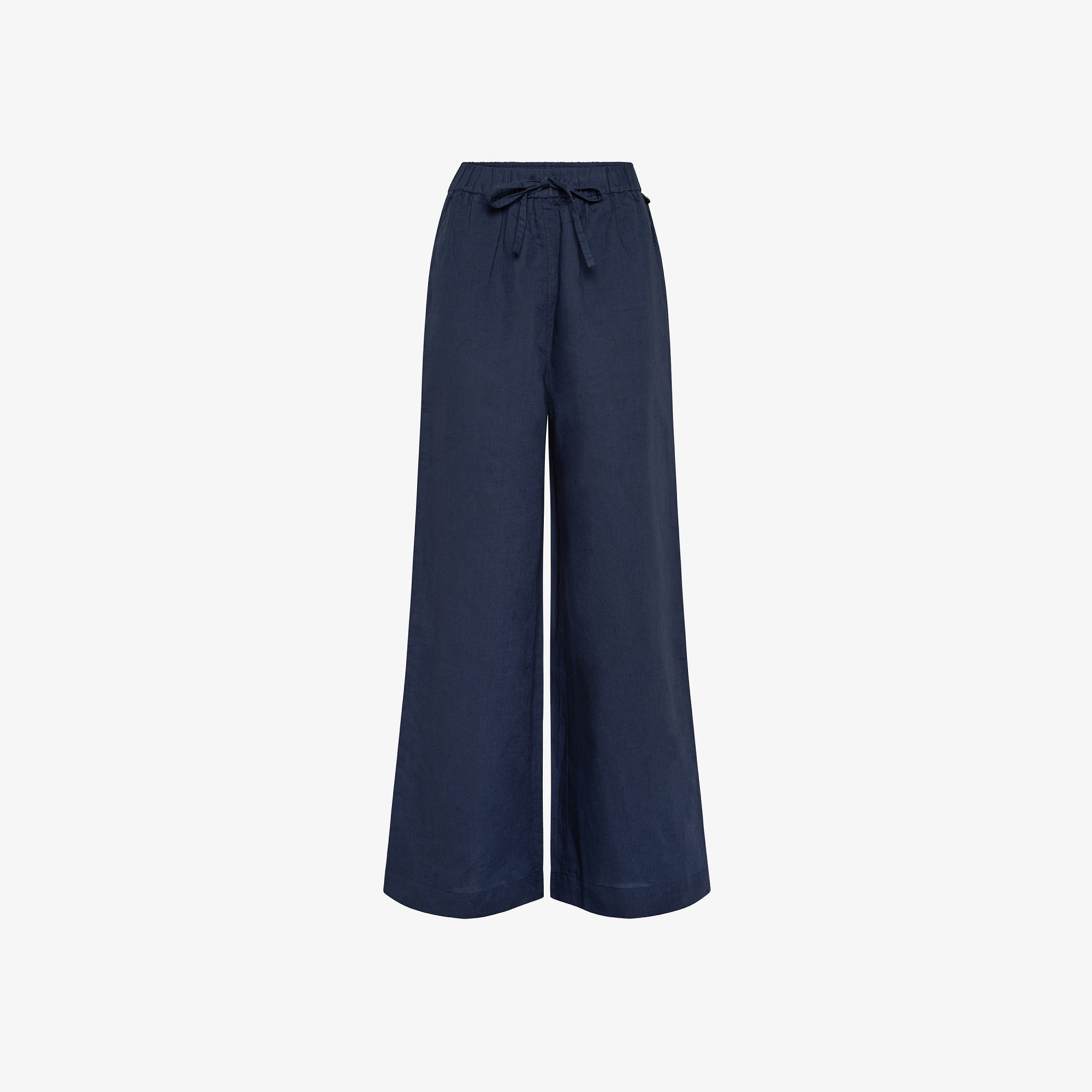 PANT LINEN WITH ELASTIC BLUE PROFONDO