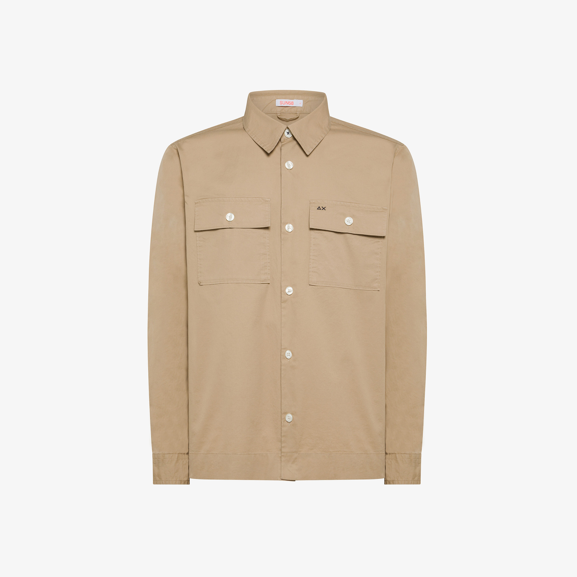 OVERSHIRT WITH POCKET L/S BEIGE