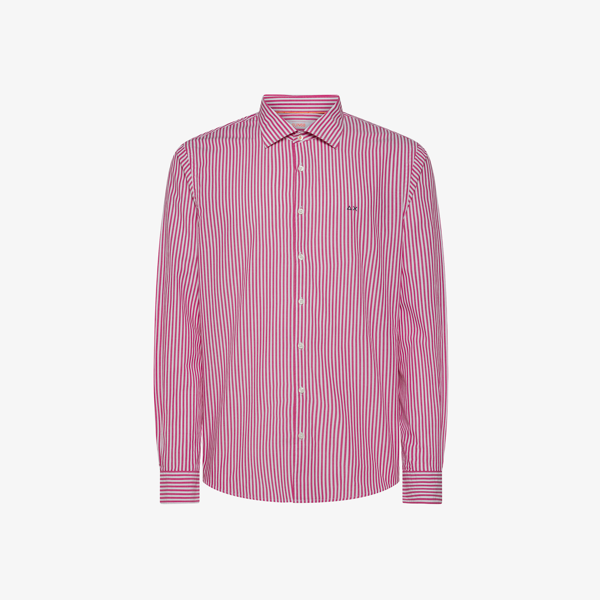 SHIRT CLASSIC STRIPE L/S BIANCO/FUXIA