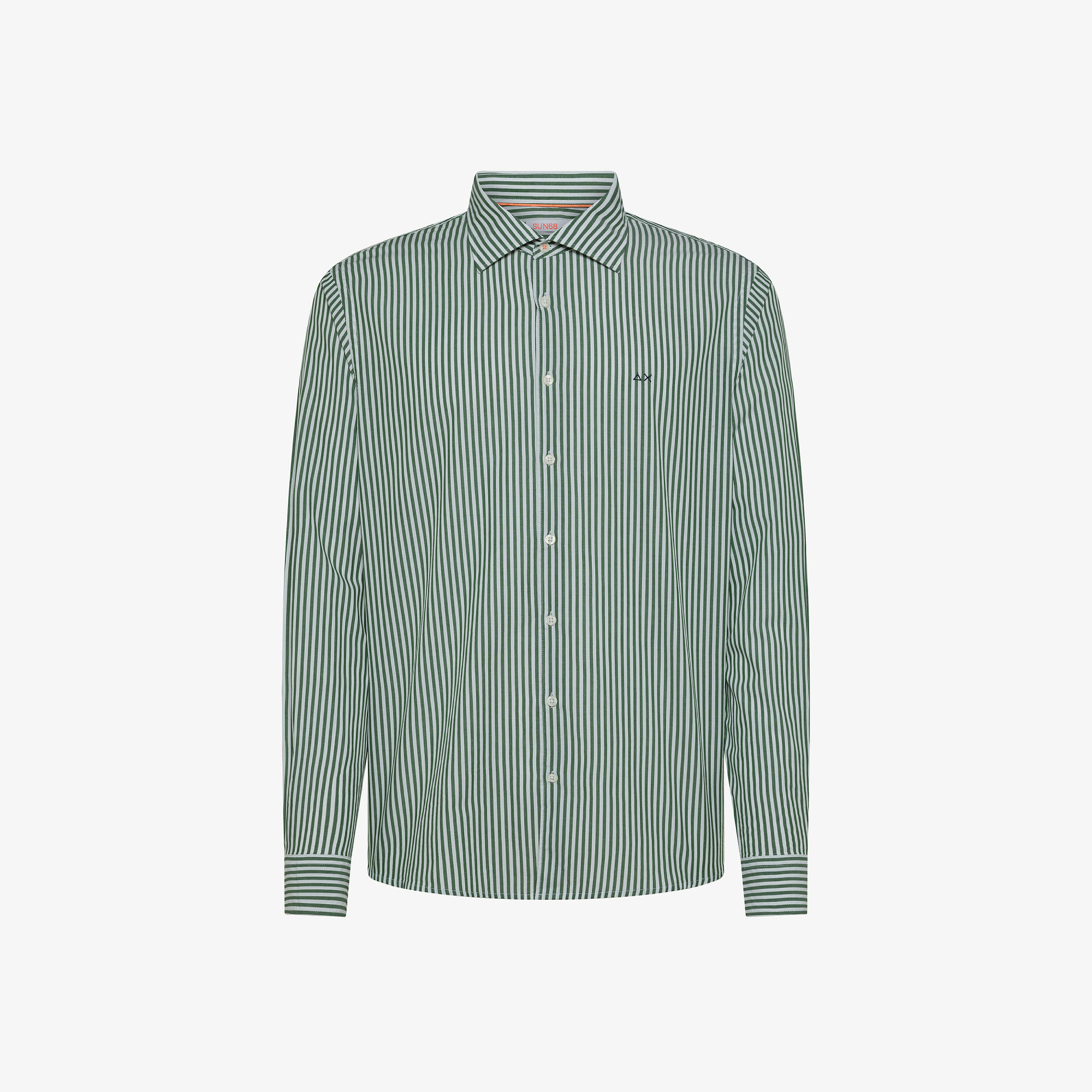 SHIRT CLASSIC STRIPE L/S BIANCO/VERDE SCURO