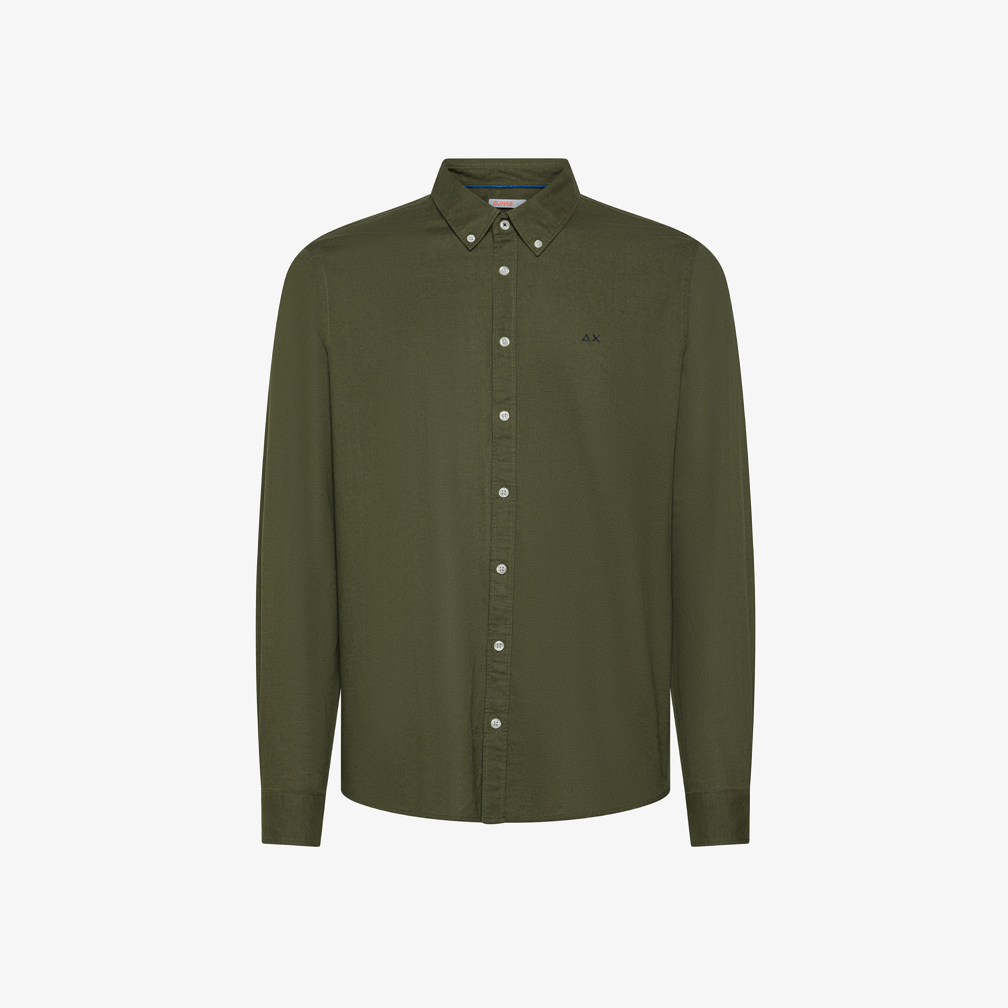 SHIRT LINEN BD L/S VERDE SCURO