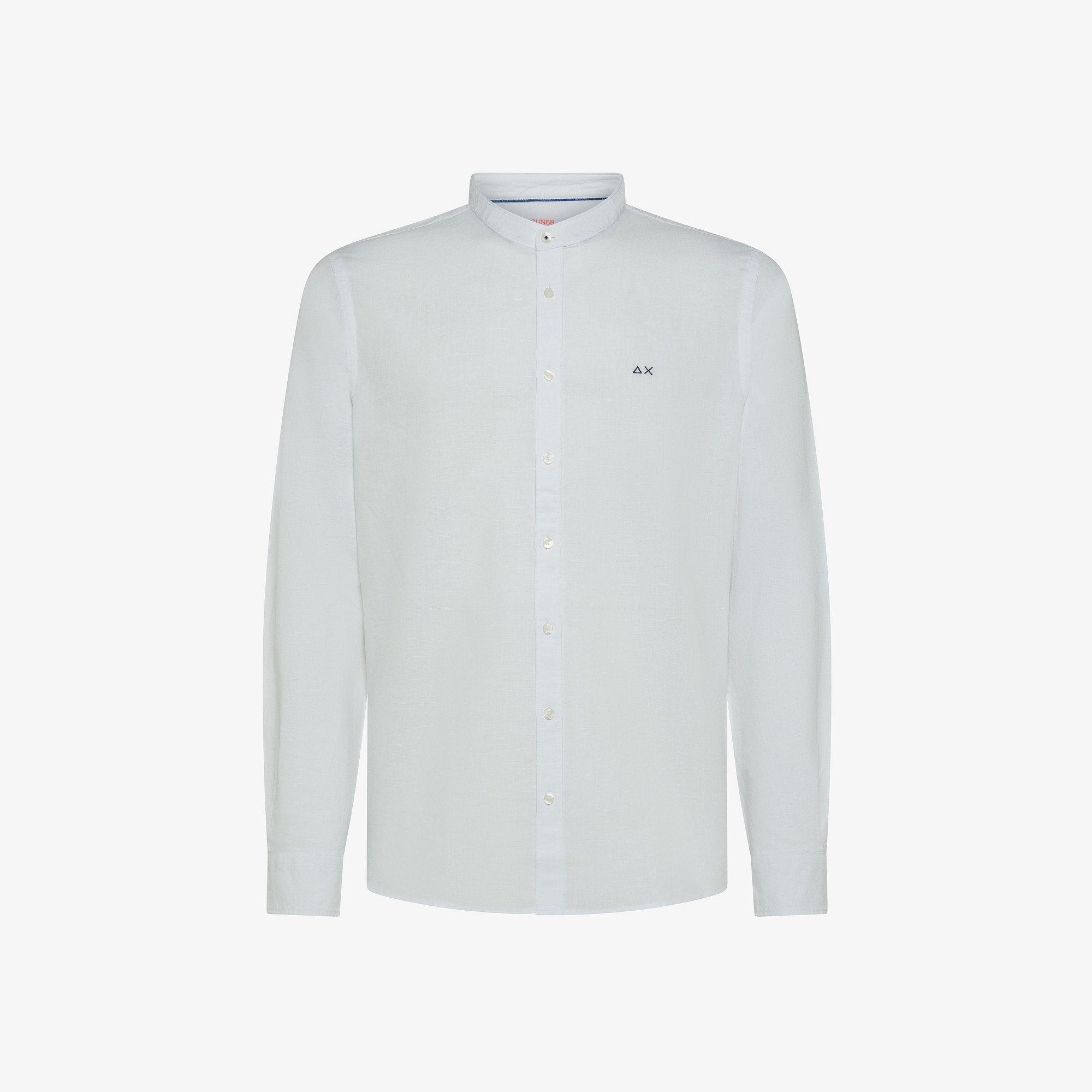 SHIRT LINEN KOREAN COLLAR L/S BIANCO