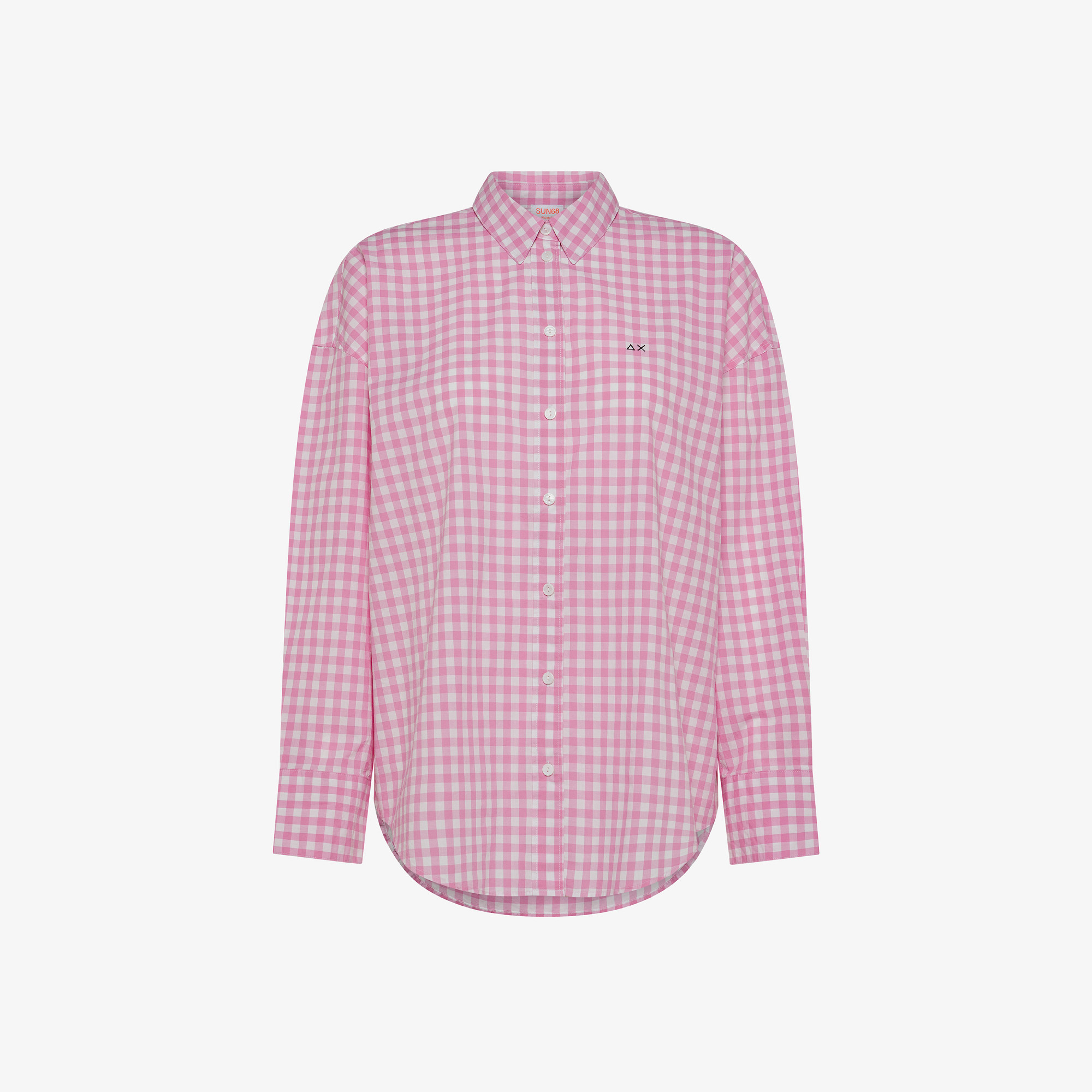 SHIRT OVERSIZE VICHY L/S FUXIA/WHITE