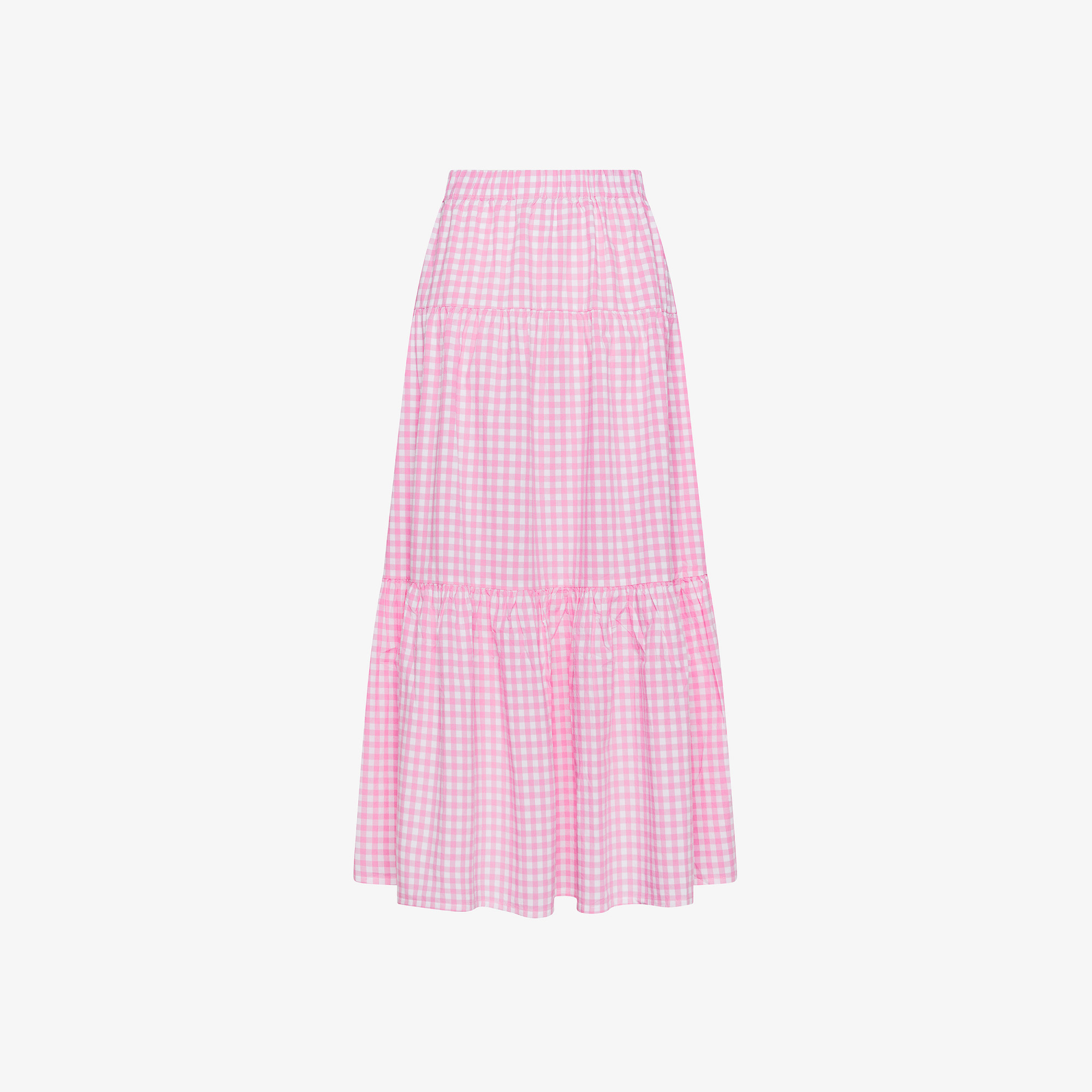 LONG SKIRT VICHY FUXIA/BIANCO