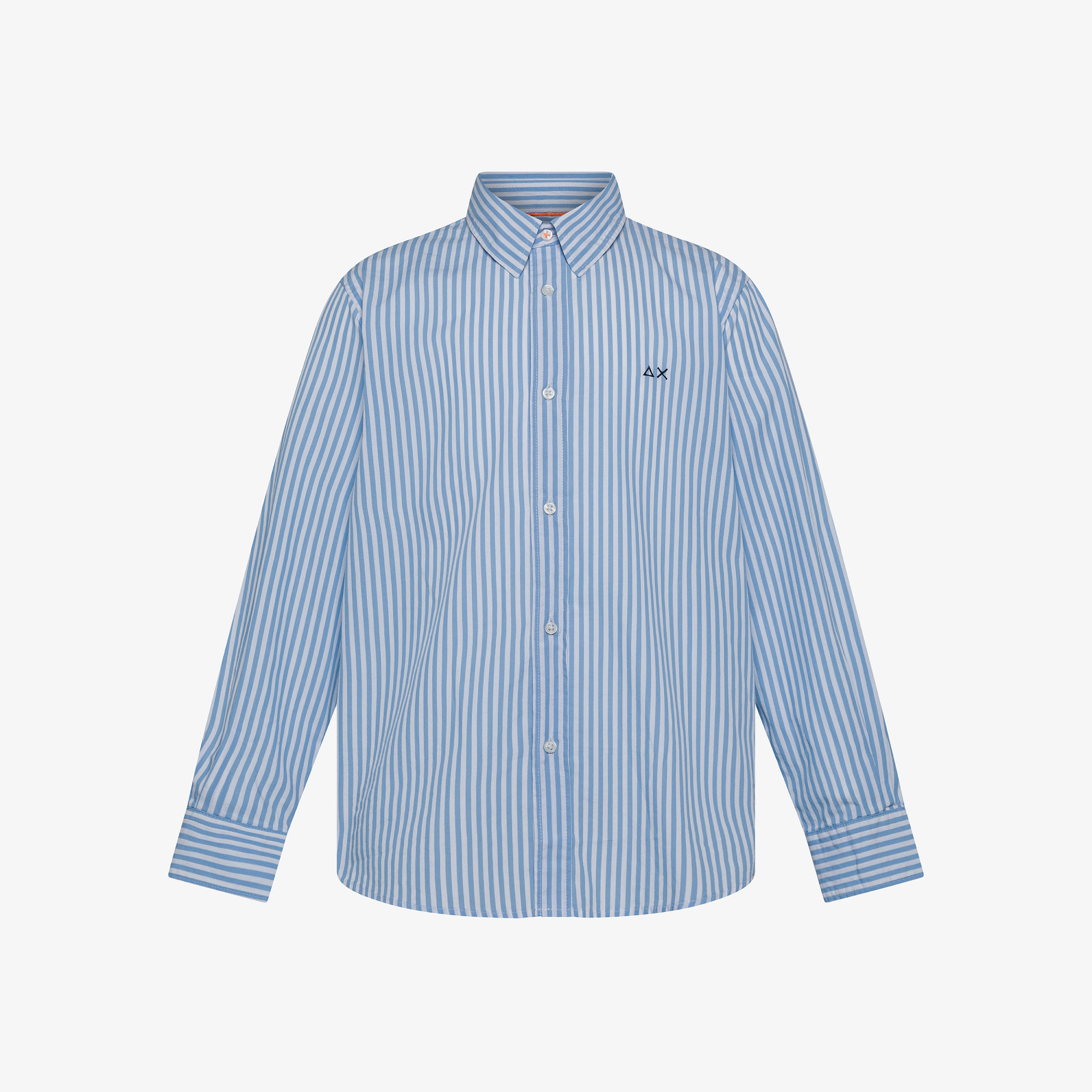 BOY'S SHIRT CLASSIC STRIPE L/S WHITE/LIGHT BLUE