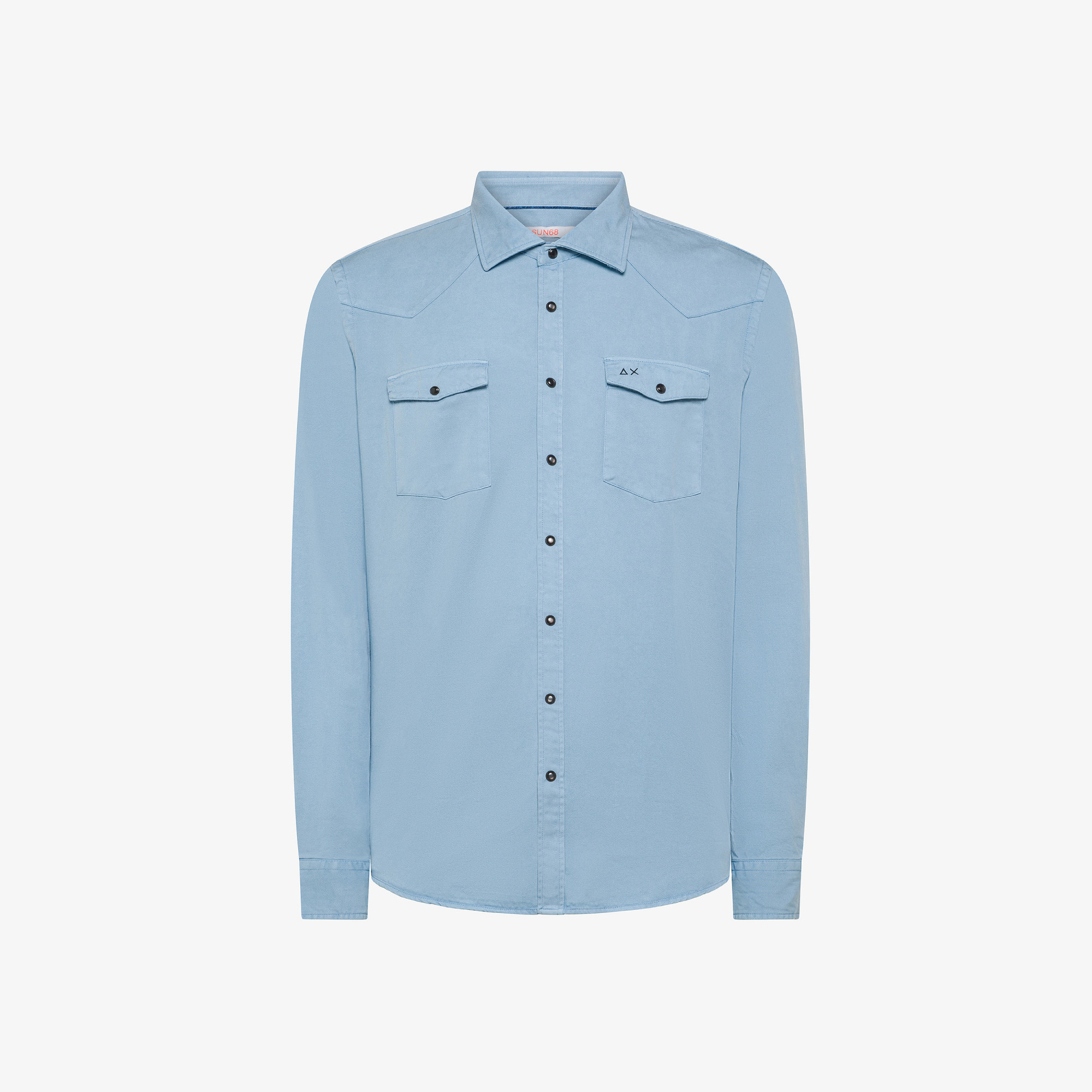 Cotton gabardine shirt SKY BLUE